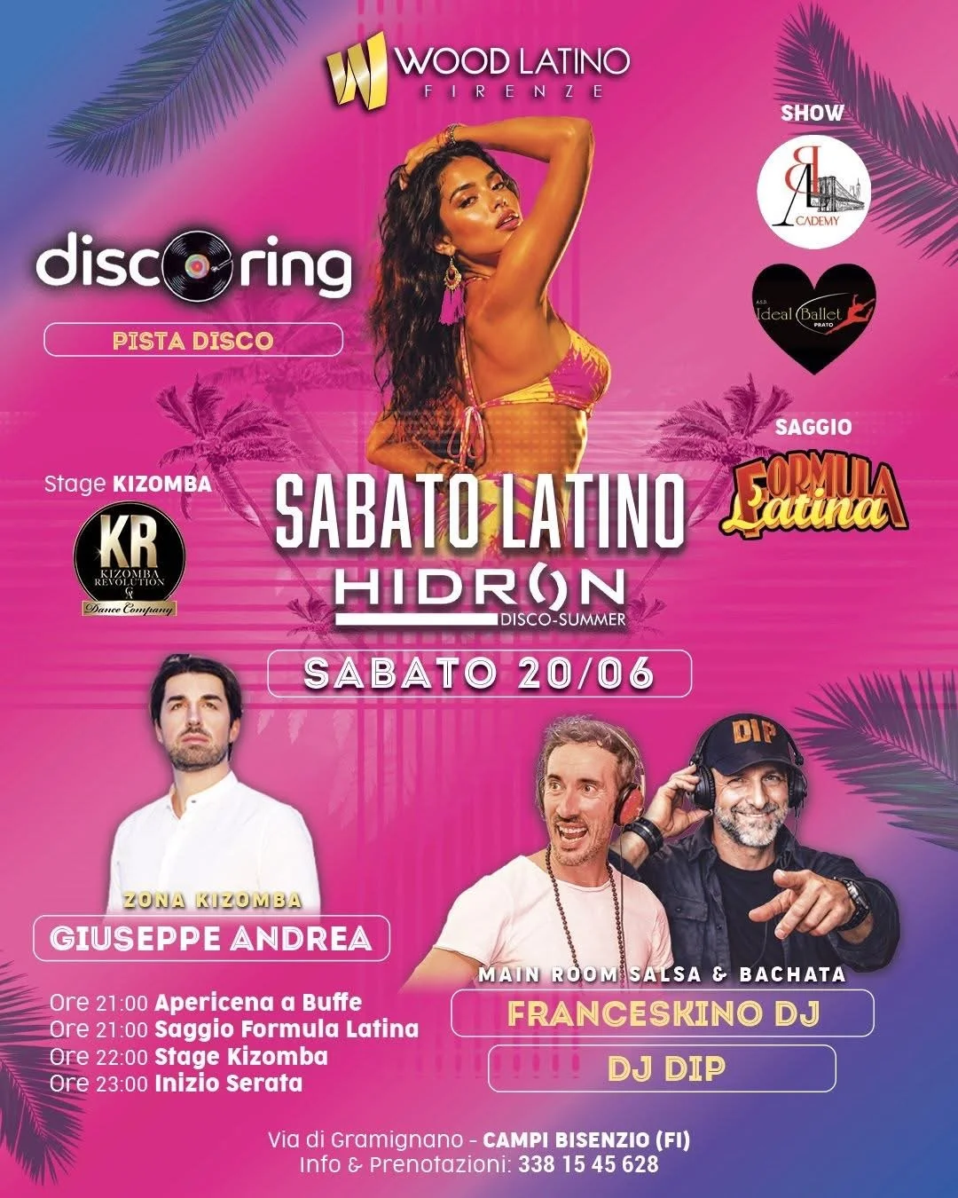...Sabato 20 Giugno: torna la notte della movida, Hidron Latino con pista 100% Kizomba!