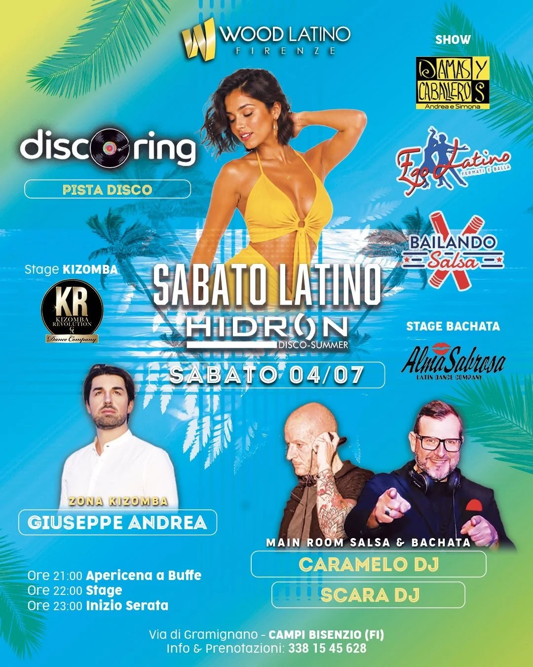 ...Sabato 04 Luglio: torna la notte della movida, Hidron Latino con pista 100% Kizomba!