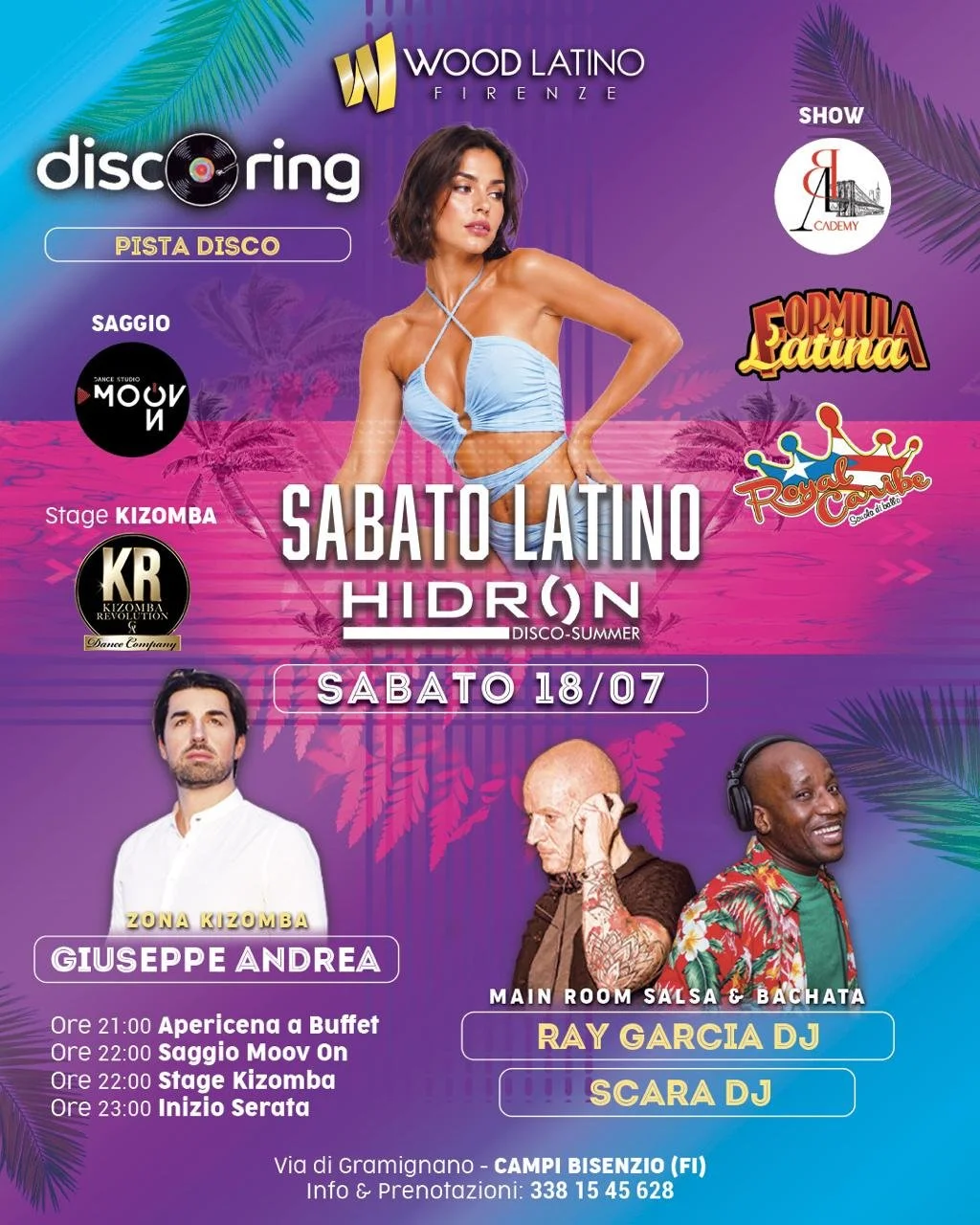 ...Sabato 18 Luglio: torna la notte della movida, Hidron Latino con pista 100% Kizomba!