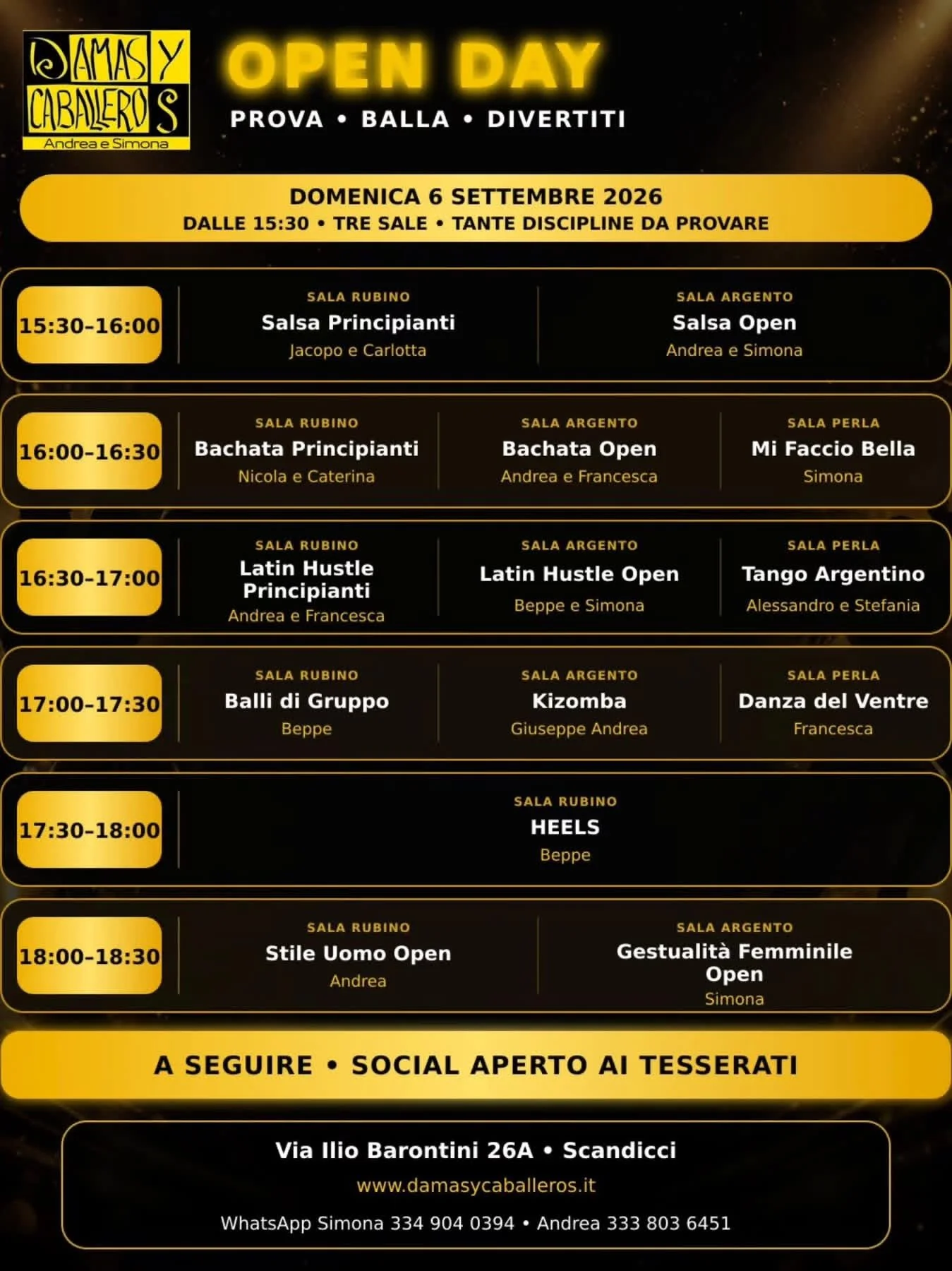 ...Save the Date: in arrivo la festa di presentazione e gemellaggio con Damas y Caballeros!