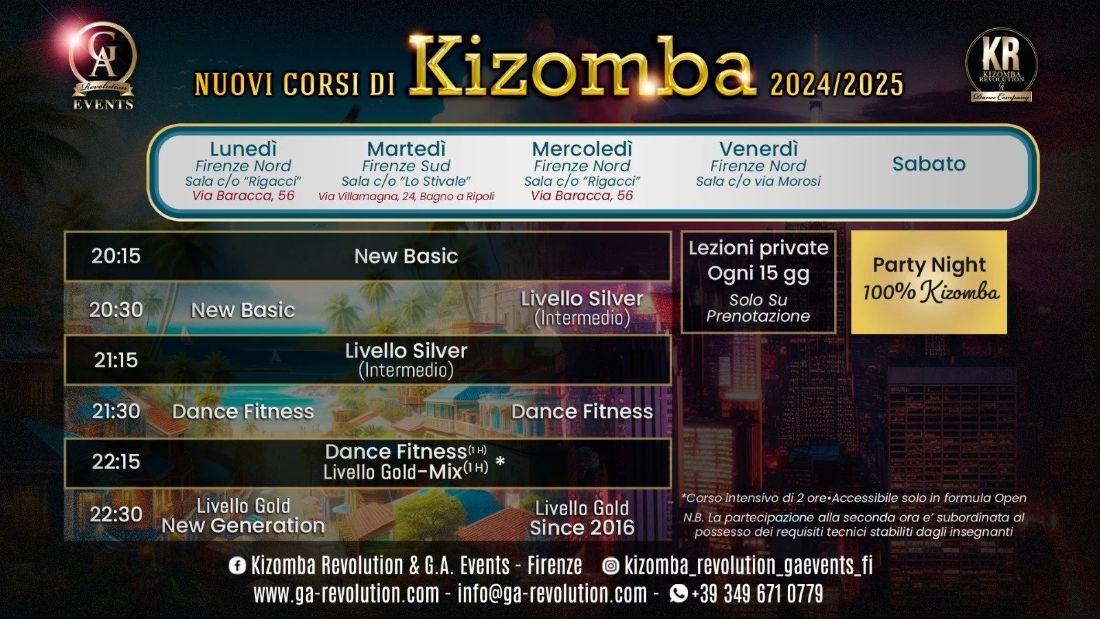 Abbonamento Annuale - Singolo Corso - Da Ottobre a Maggio (8 Mesi)