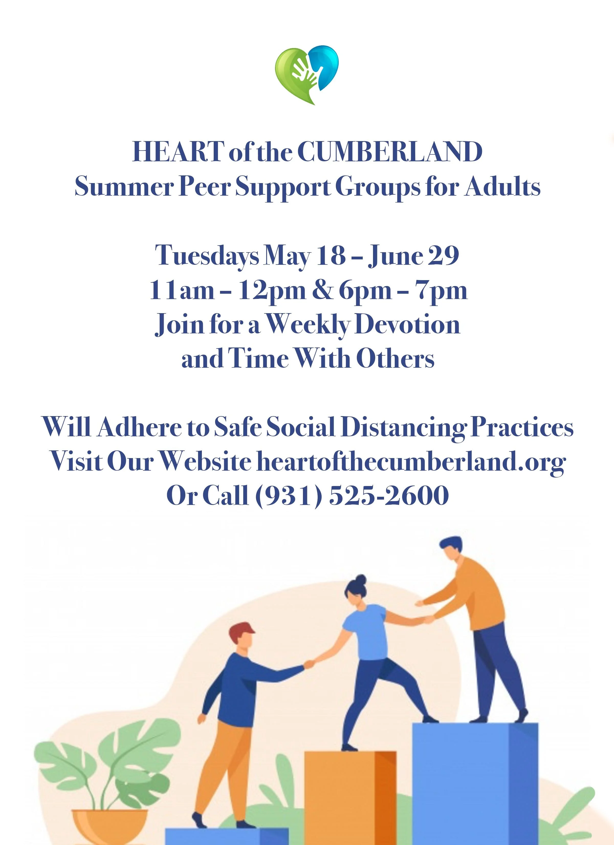 Summer Peer Support Groups for Adults