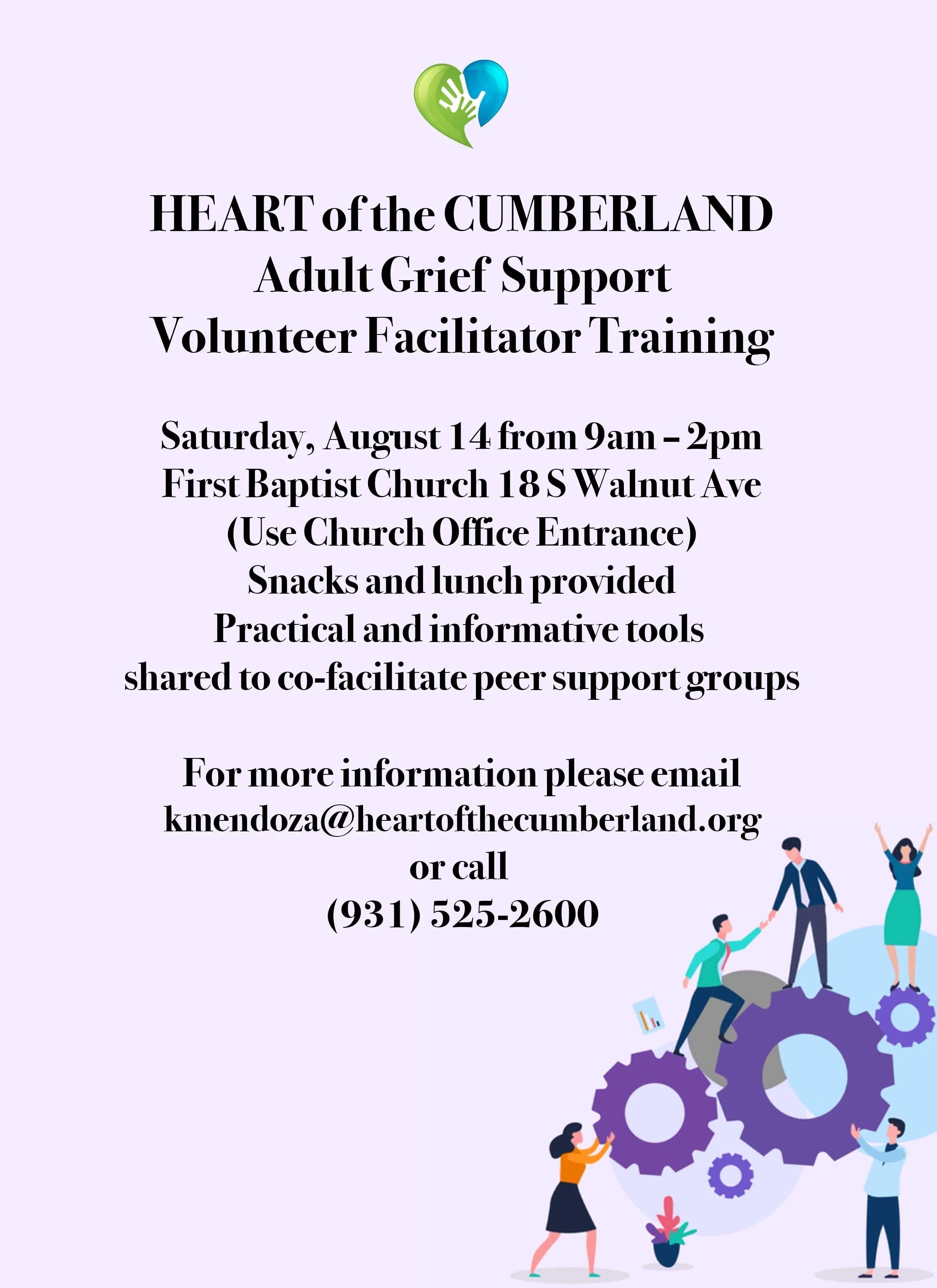 Heart of the Cumberland Adult Grief Support Volunteer Facilitator Training