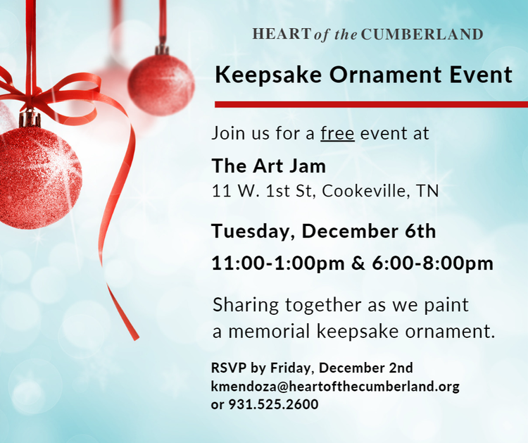 Keepsake Ornament Event (RSVP Required)
