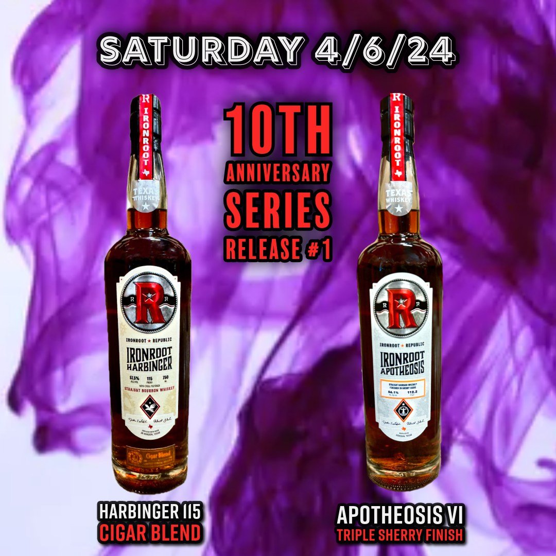 It may be April 1st, but this. is. not. a. joke!

We're debuting two new whiskeys -- 10th Anniversary Harbinger 115 Cigar Blend and Apotheosis IV -- at the distillery this Saturday April 6th! There will be tastings, an outdoor cigar lounge from local