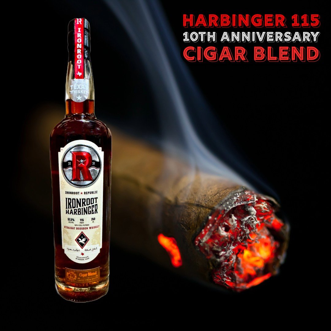 UPDATE: Harbinger Cigar Blend SOLD OUT in under 20 minutes y'all!!! If you missed out, look for a limited number of bottles to hit Texas retail shelves in the coming weeks.
The online allocation for our 10th Anniversary Harbinger 115 Cigar Blend and 