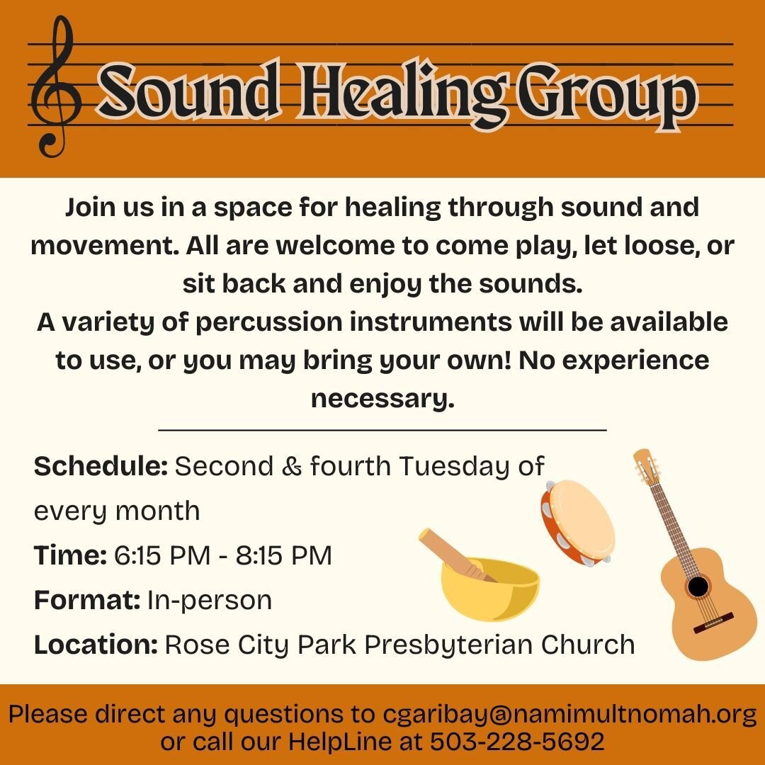 🎶 Dive into a journey of sound and movement with our Sound Healing Group! Whether you're a percussion enthusiast or simply seeking a tranquil space for relaxation, we've got you covered. 🥁✨ Join us on the second and fourth Tuesday of every month, f