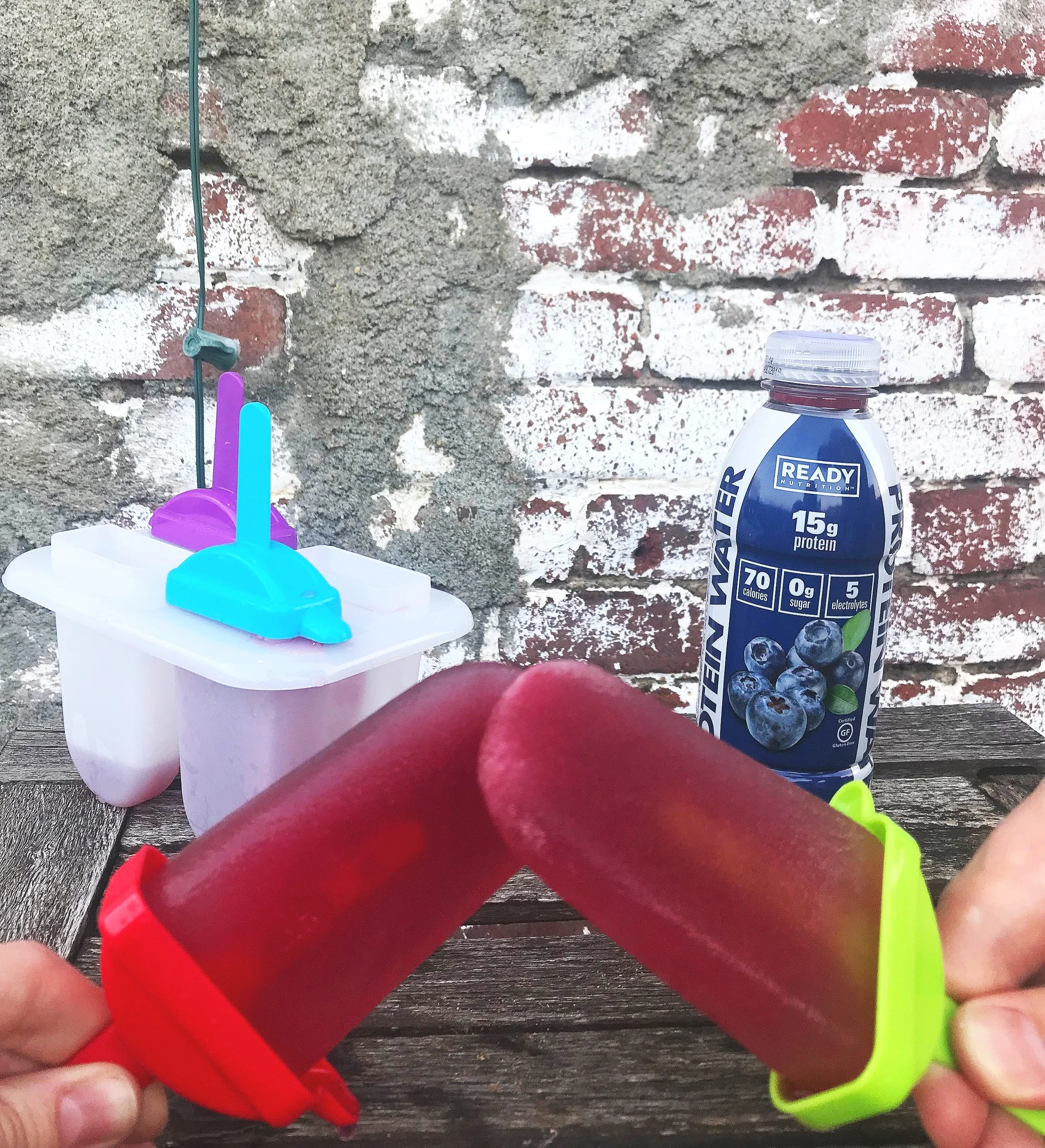 Ready Protein Water as popsicles 