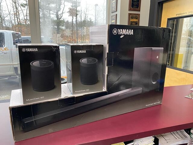 Want surround sound without the wires? Best bang for the buck!! Yamaha Musicast. Soundbar w/wireless sub and optional satellite rear speakers! Just needs to plug in! #surroundsound #yamaha #audiobarn603 #audiobarn #strathamnh #exeternh #homeaudio #ho
