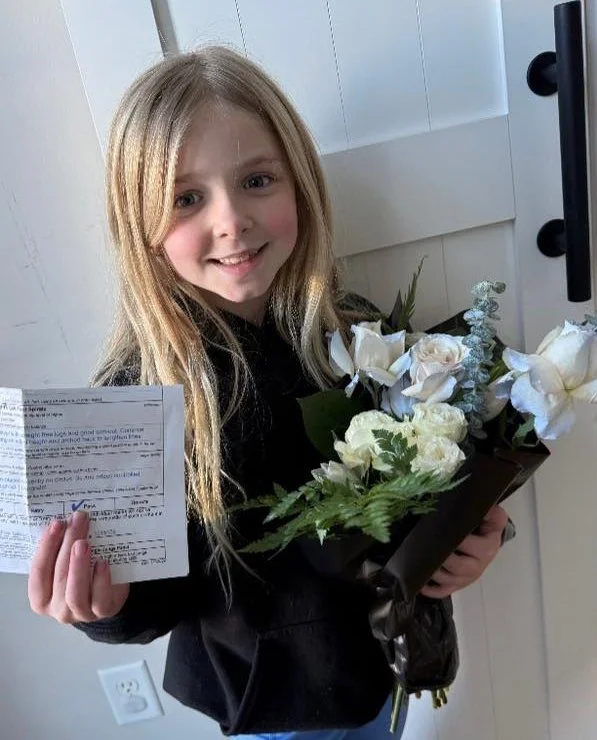 Aubrey passed Pre-Preliminary skating skills test! 