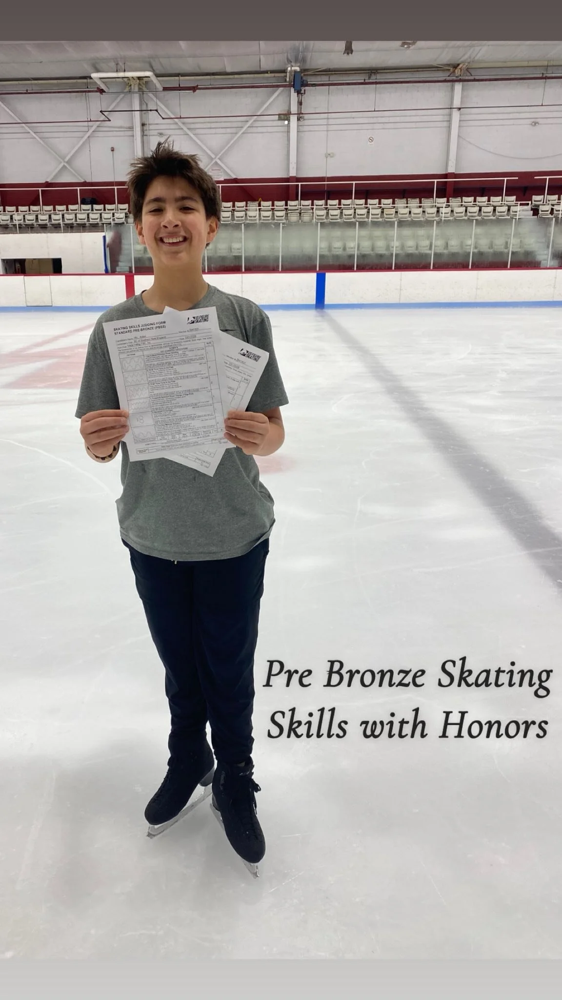 Aiden passed Pre-Bronze Skating Skills with Honors!