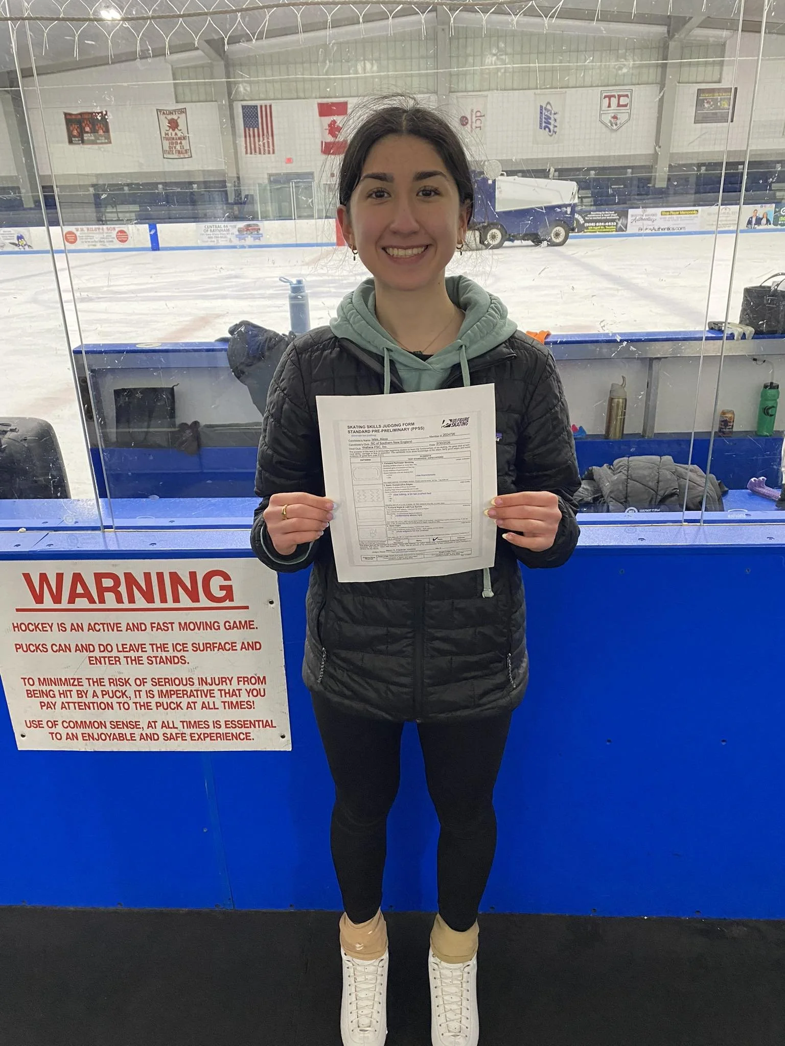 Alexa passed Pre Preliminary Skating Skills!
