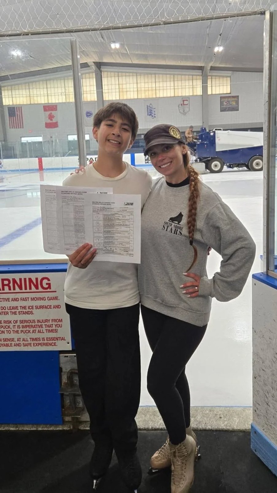 Aiden passed Bronze Skating Skills with distinction!