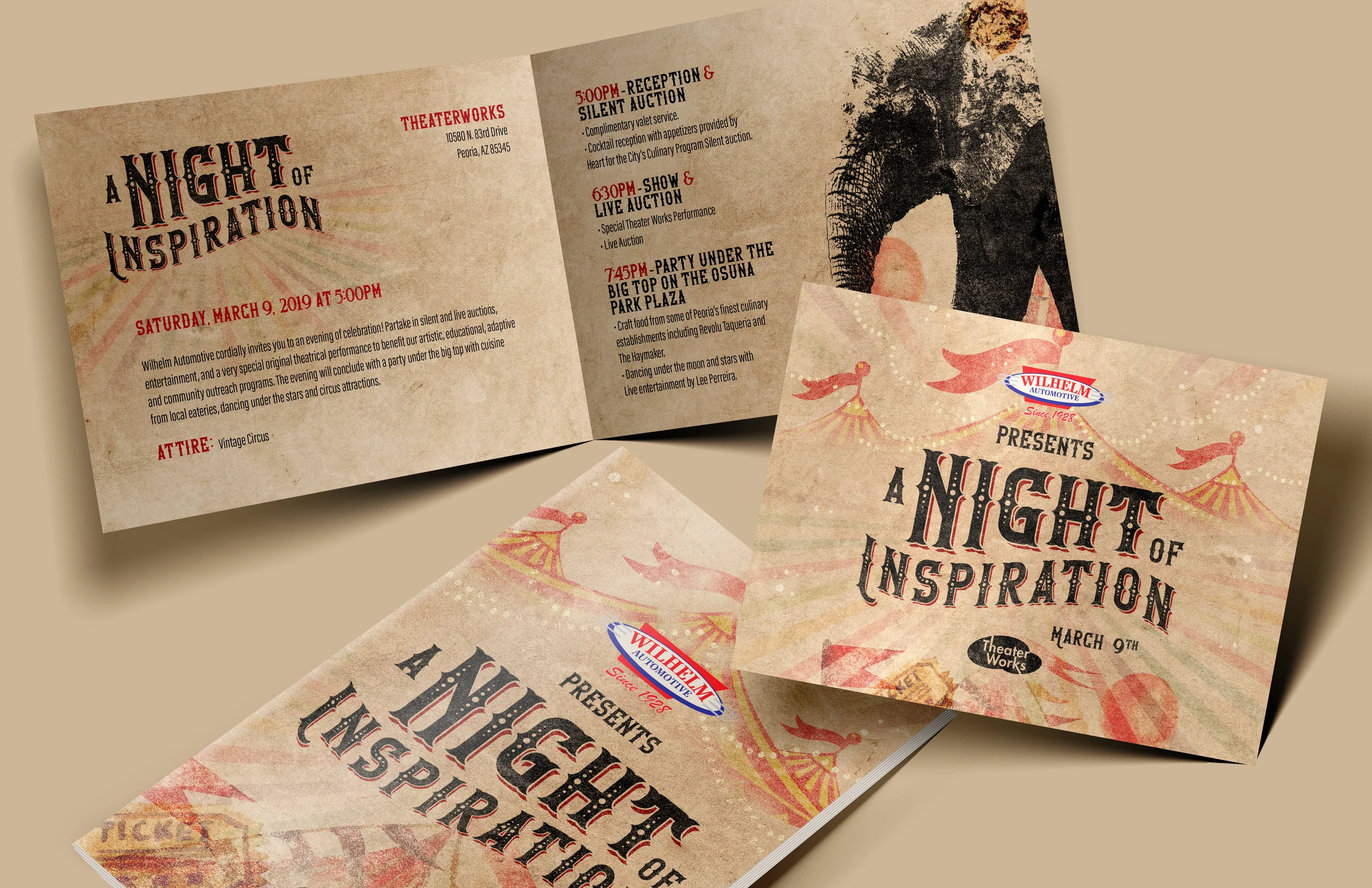  Event design for annual gala. 