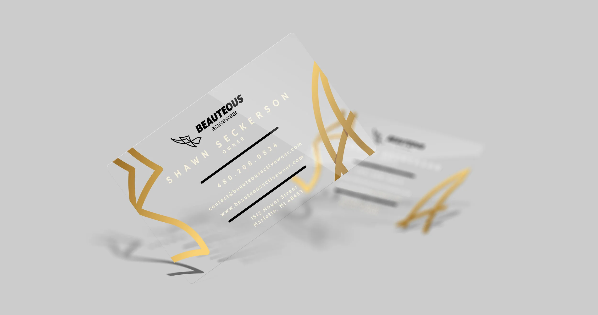  Clear business card design. 