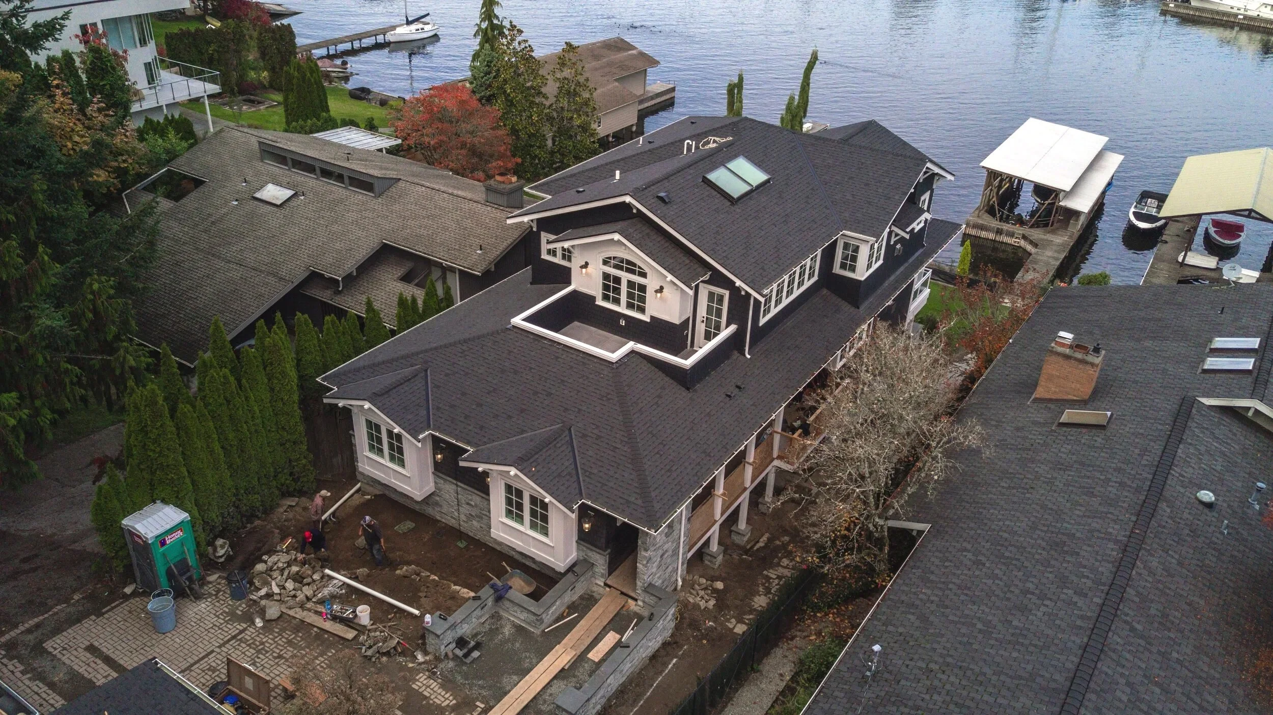 Construction Photo from Above Looking Northwest