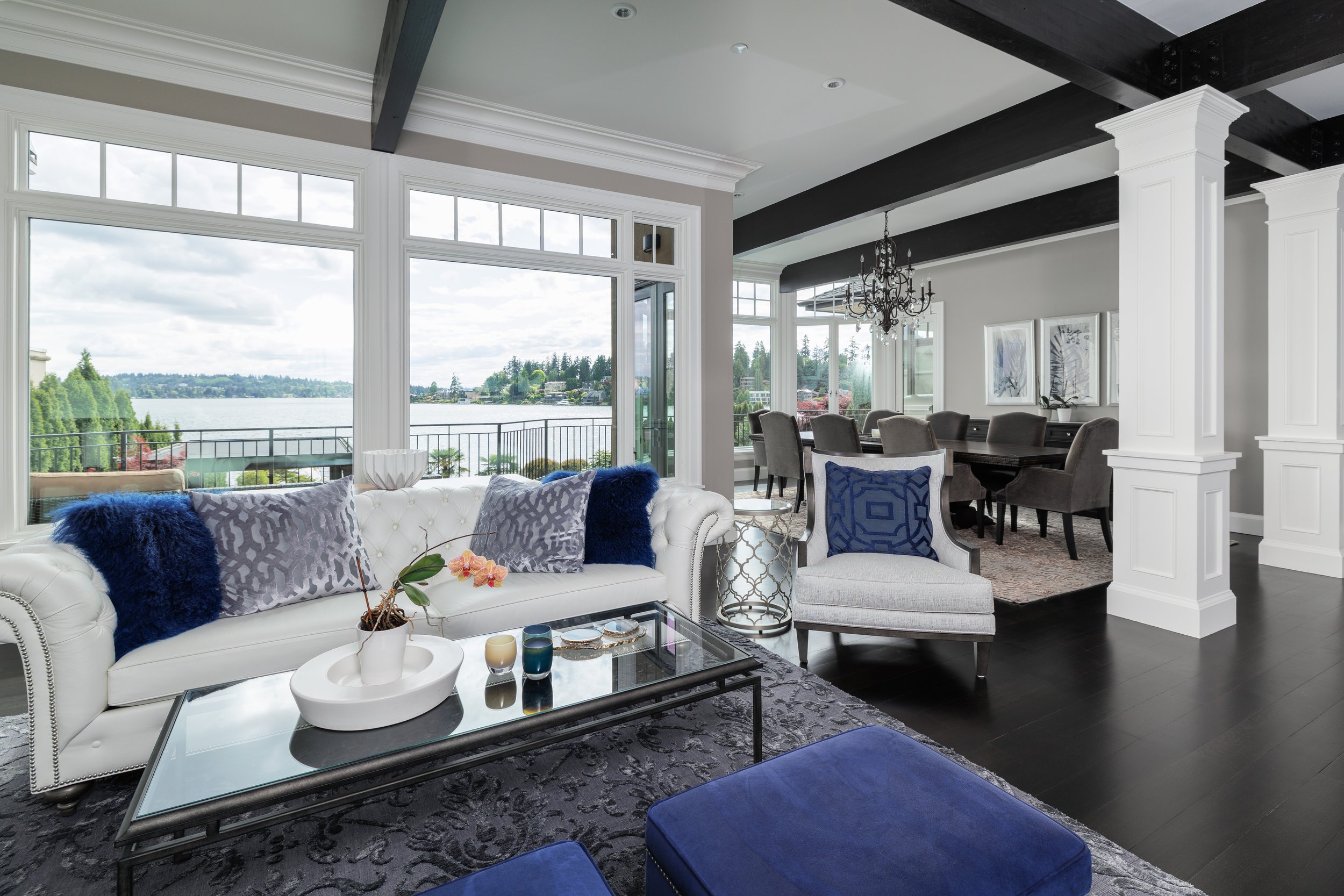 View from Living Room with Dining Room beyond