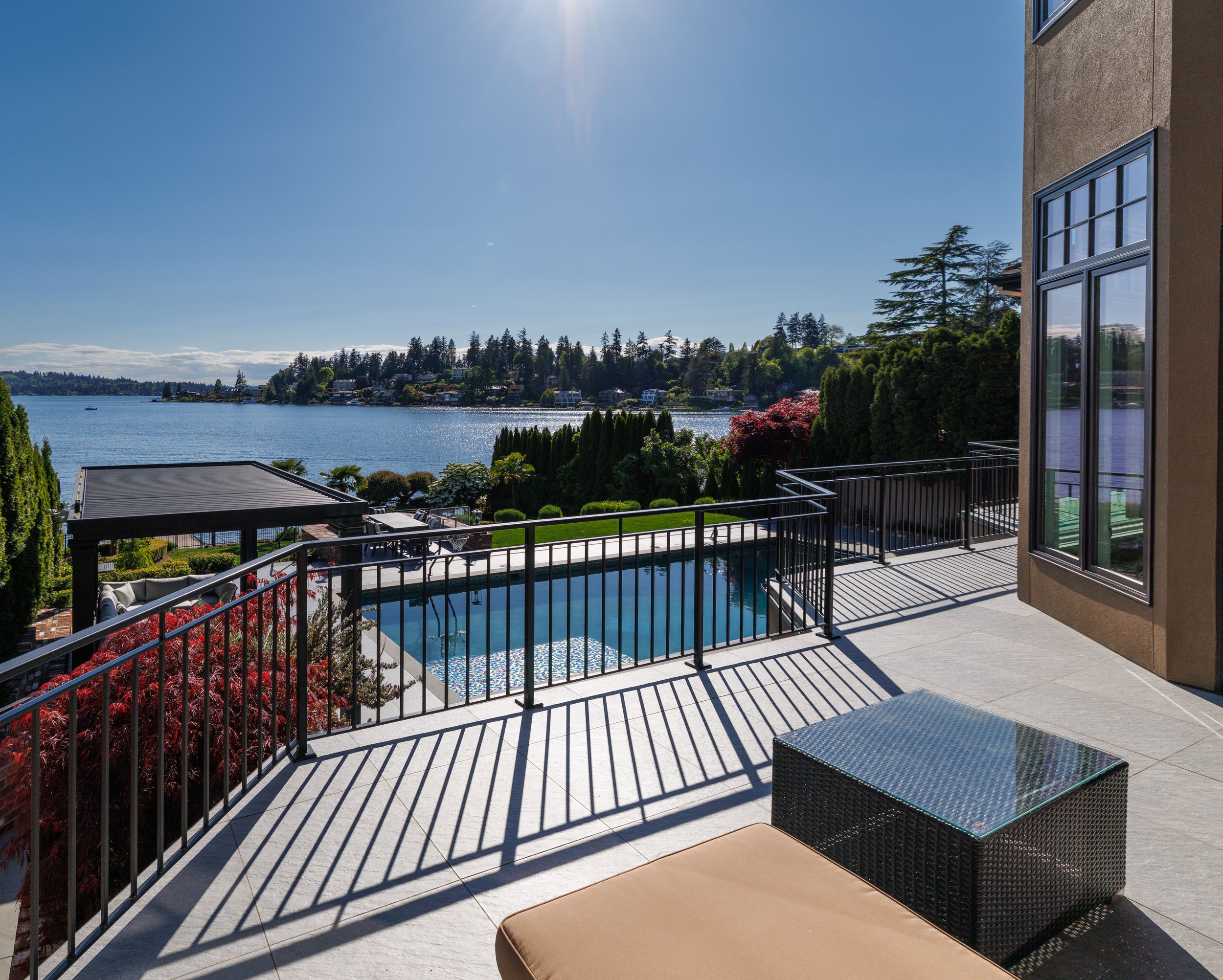 View to Meydenbauer Bay from Main Level Tile Deck