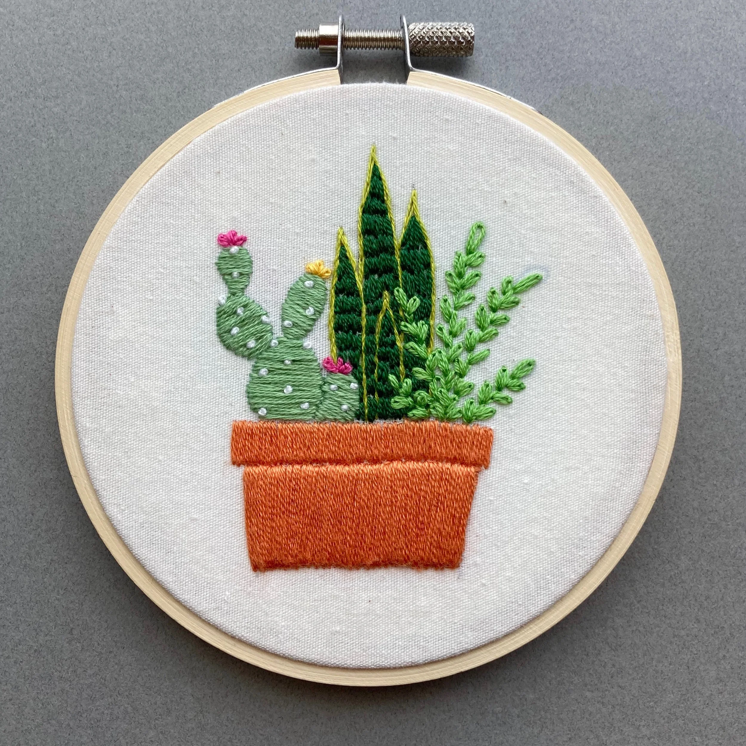 Embroidery Workshop: Potted Plants