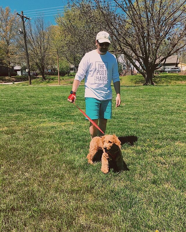 This is Dan. 
Dan is not panicking. 
Dan is enjoying the sunshine, walking his dog, and making excellent fashion choices while social distancing. 
Be like Dan. 🙃