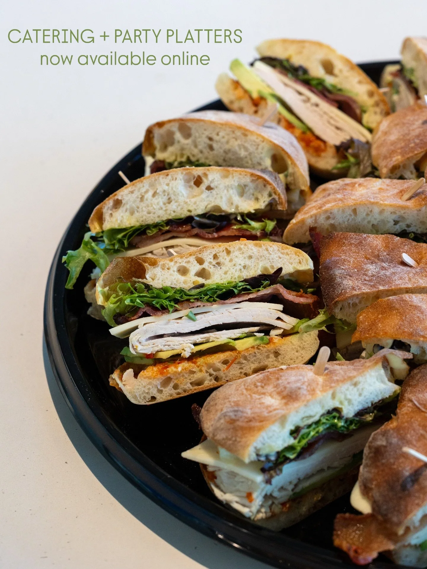 @cafe.bernardo catering + party platter menu is now available online with sandwich trays, salads, pastries, desserts, and more.
- Order directly through the link in bio for easy pickup.