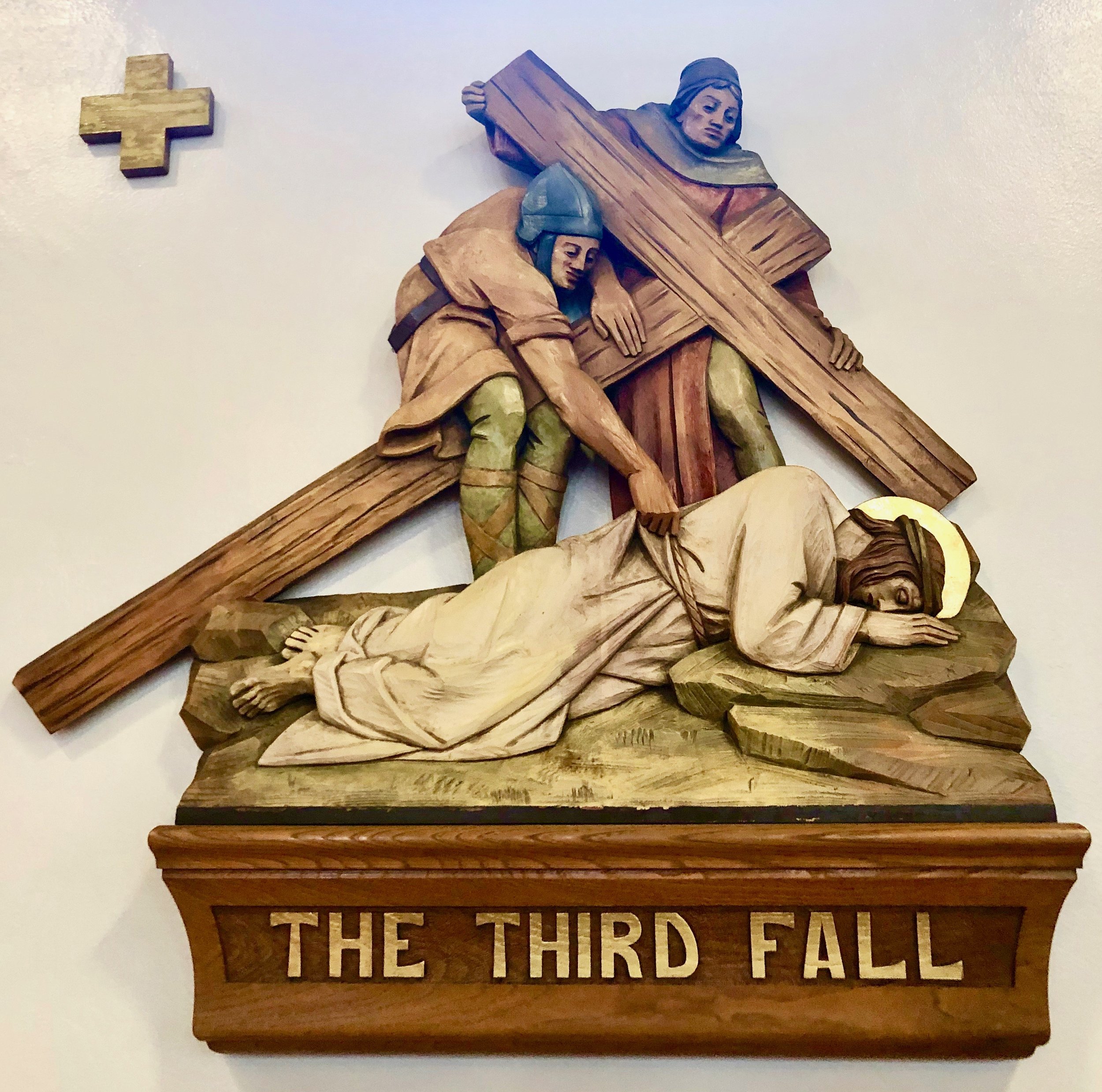 Wood Stations of the Cross Jesus, Our Lady of Refuge Catholic Church, Castroville, California, Lanzini.jpeg