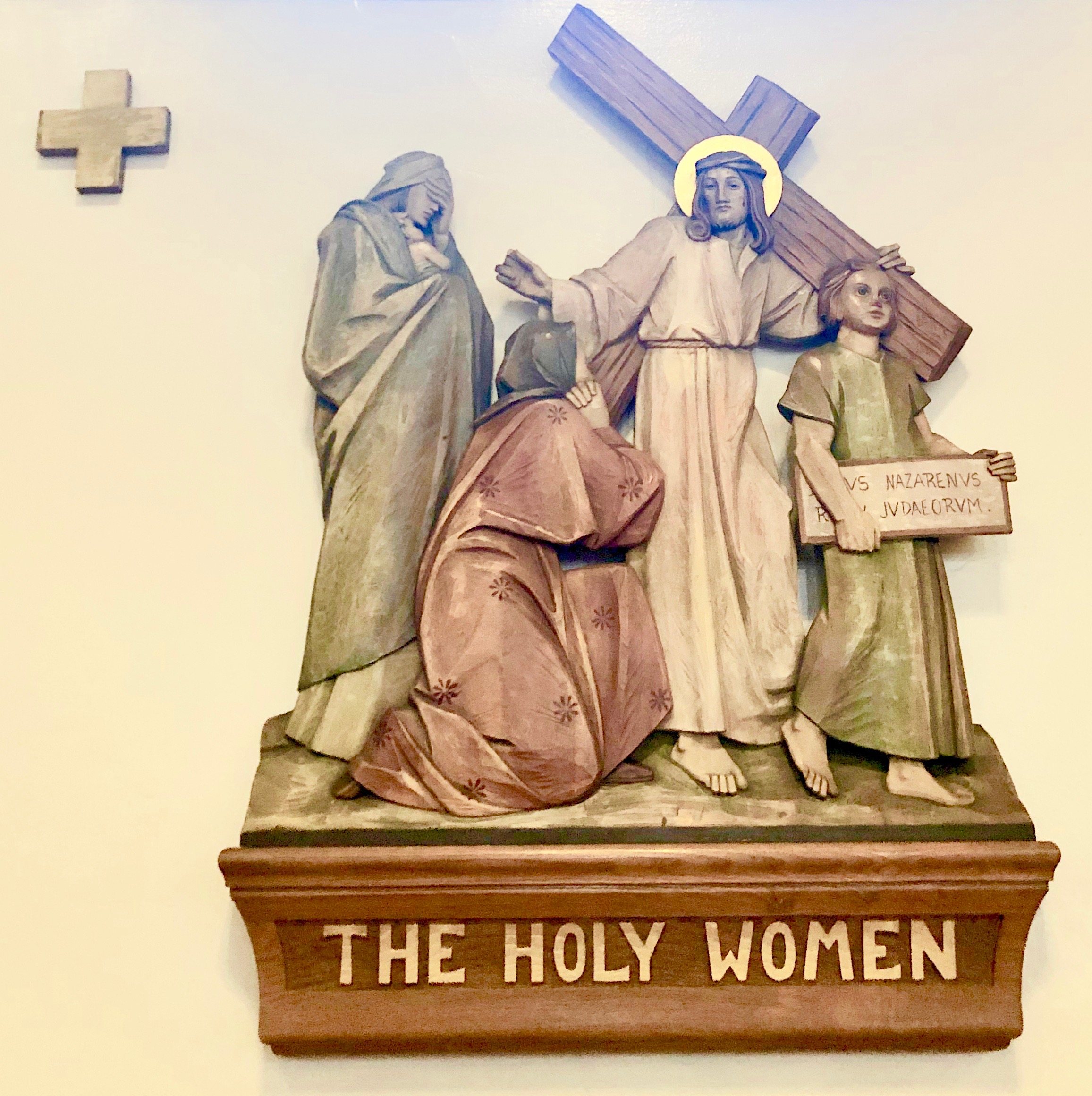 Wood Stations of the Cross The Holy Woman, Our Lady of Refuge Catholic Church, Castroville, California, Lanzini.jpeg