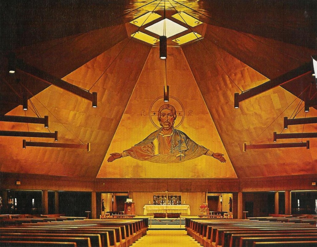 Church Interior Jesus Mural Design, St. Matthew's Catholic Church, San Mateo, California, Lanzini