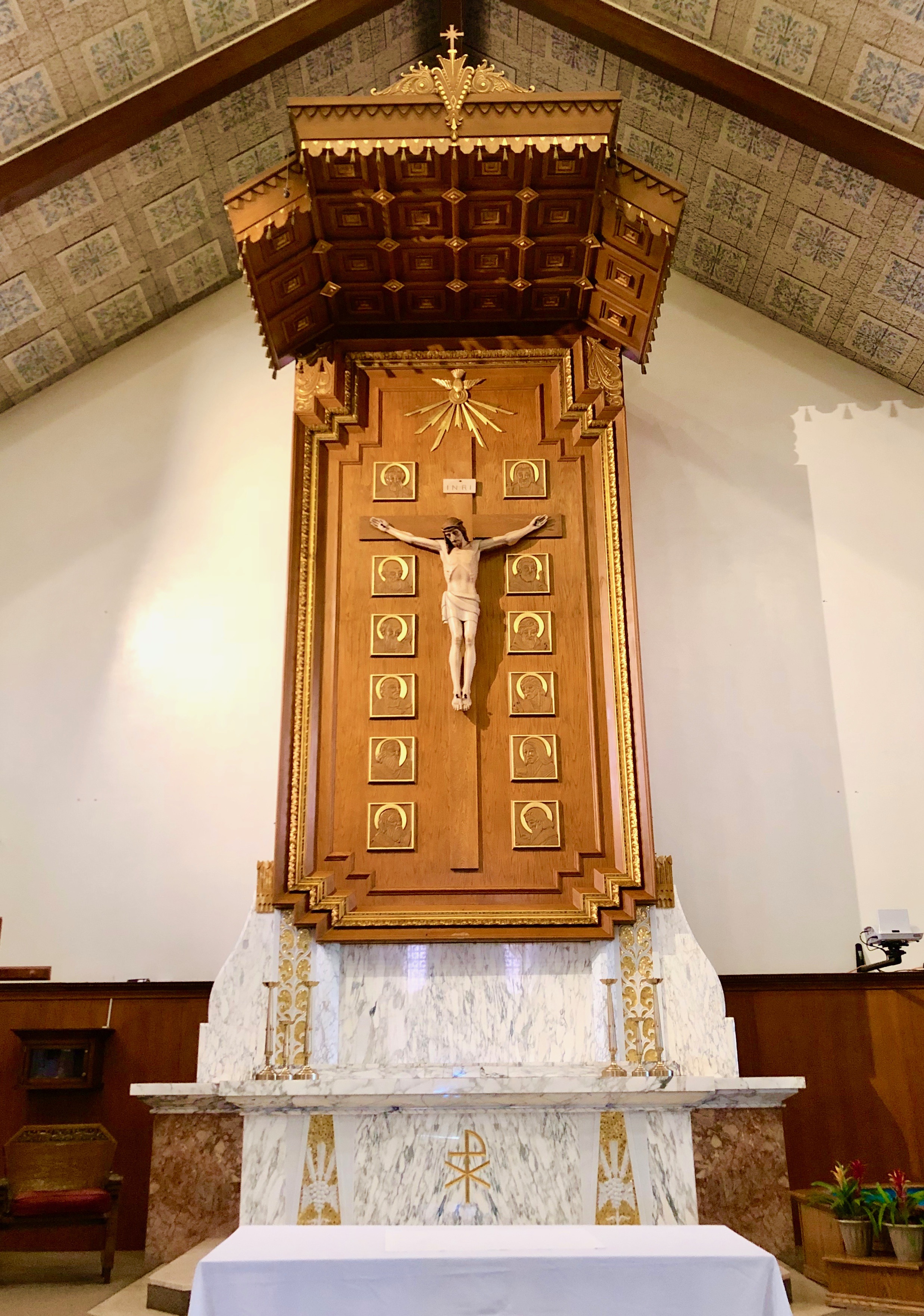 Copy of Crucifix Reredos Design, Gilded Marble altar, Our Lady of Refuge Catholic Church, Castroville, California Lanzini.jpeg