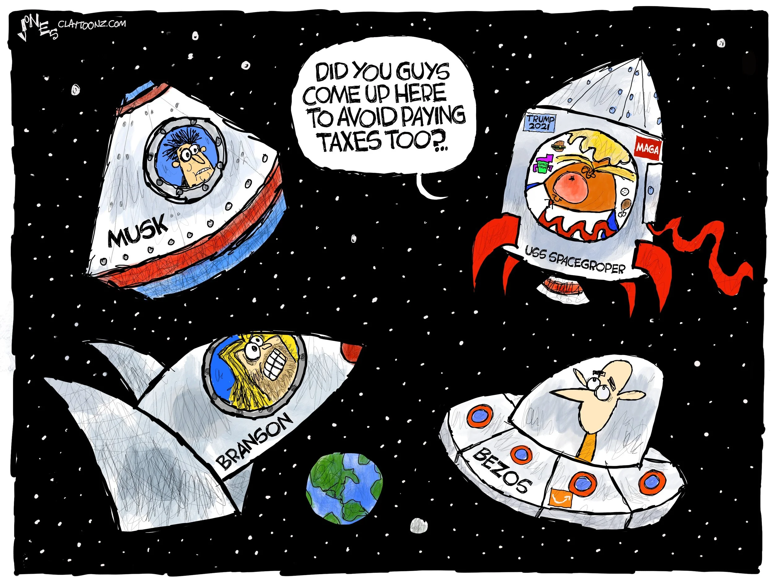 John Stewart Blasts Off