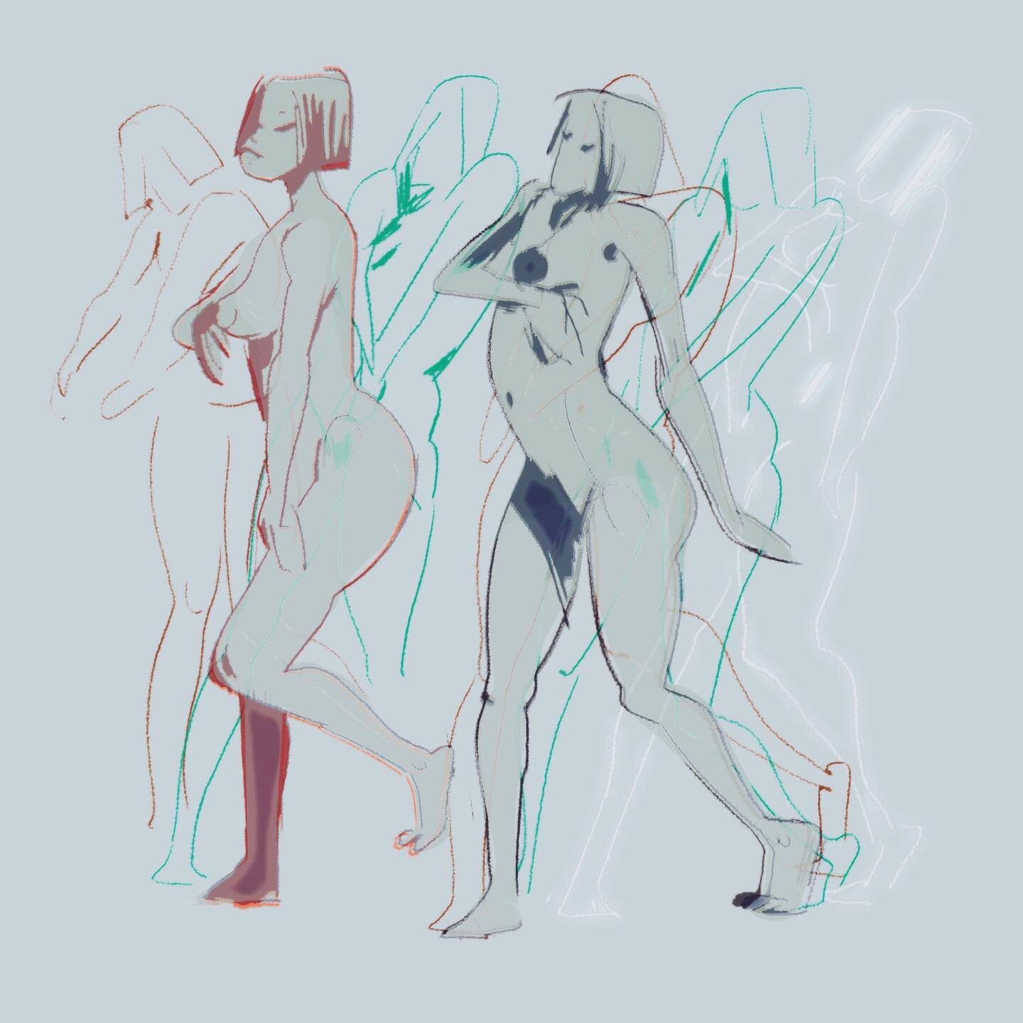 Digital life drawing. 💥 #lifedrawing #photoshop #artistsoninstagram #twspencer