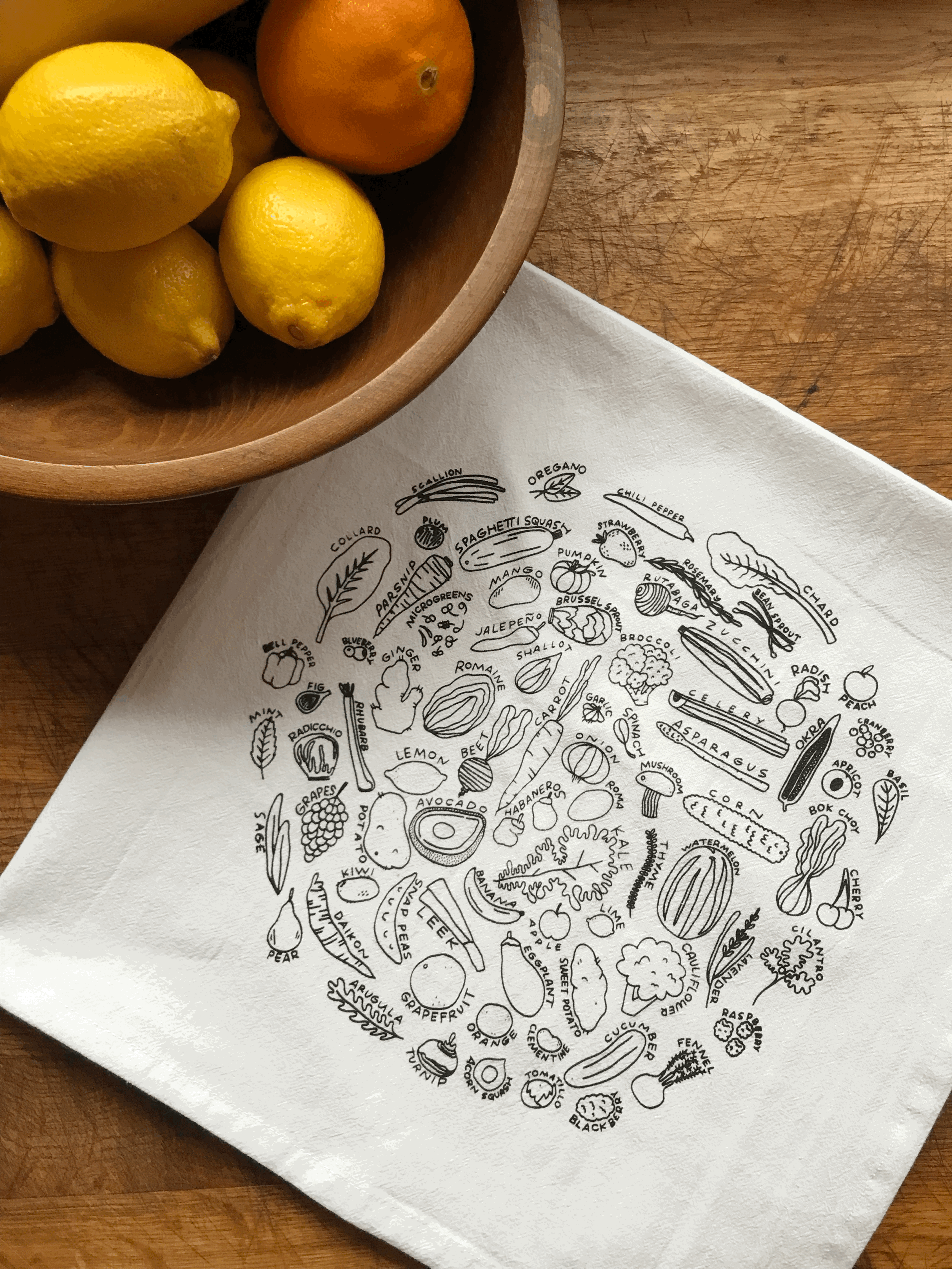 Fruits + Veggies Kitchen Towel