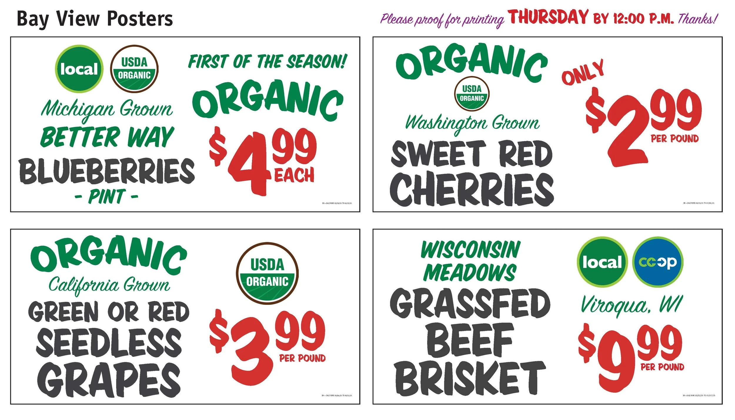 Outpost Grocery Store - Weekly Window Posters