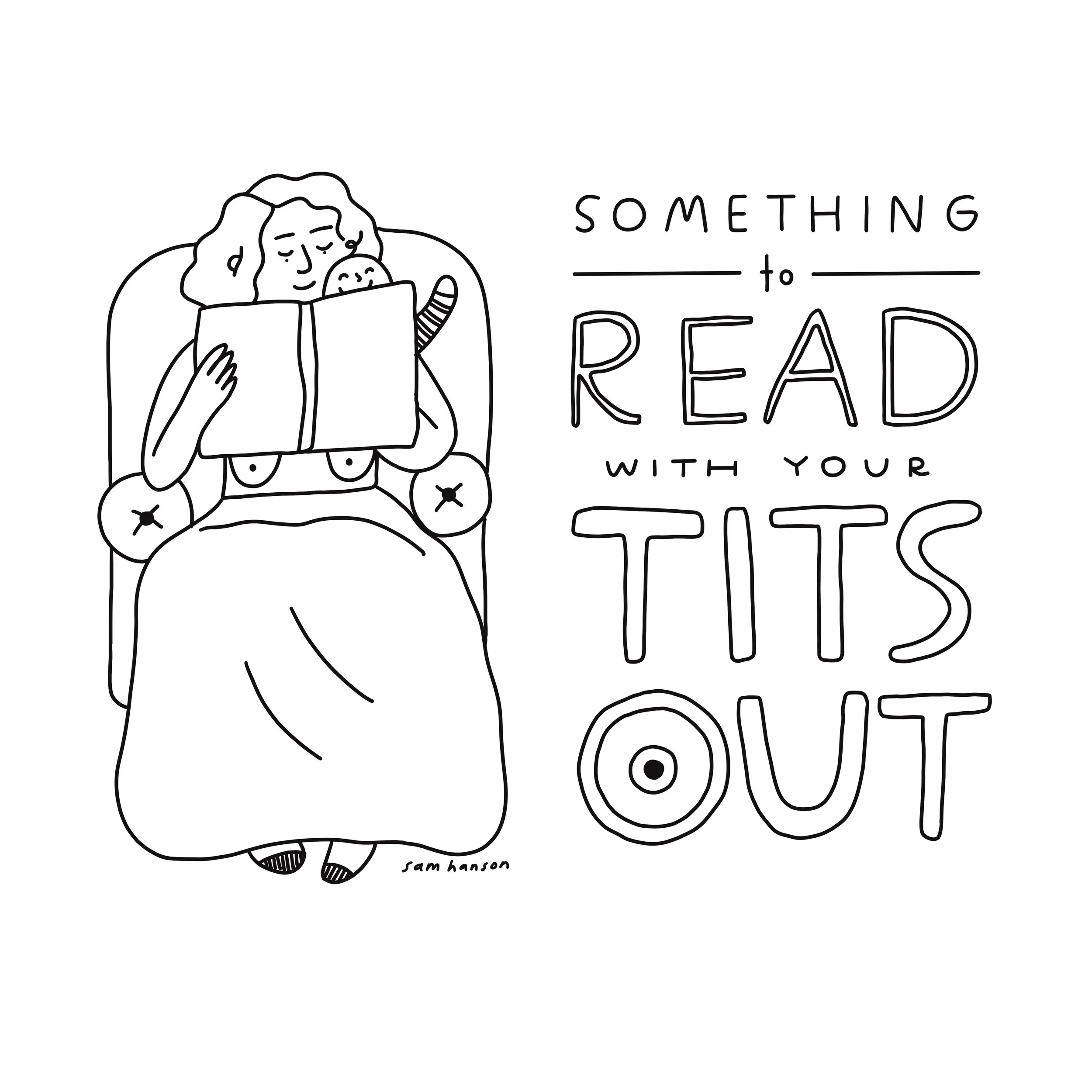 Custom Card Commission - Something To Read With Your Tits Out