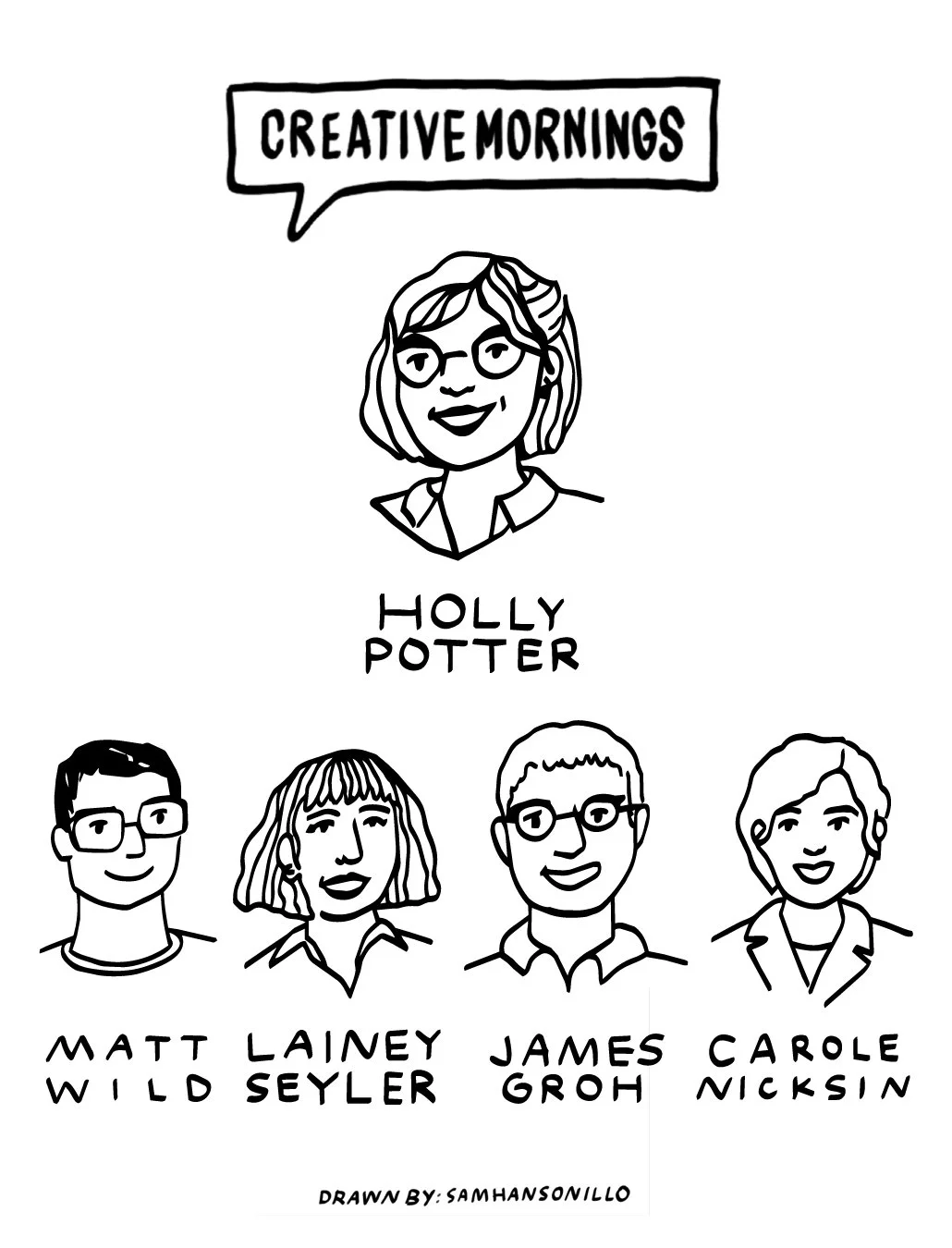 Creative Mornings Illustration - September 2026 Panelists