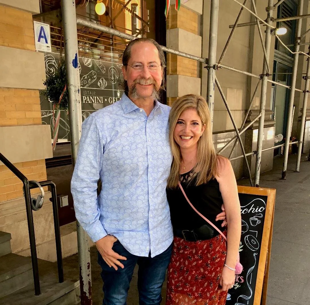 Valen with her kidney transplant surgeon, Dr. Robert Montgomery.