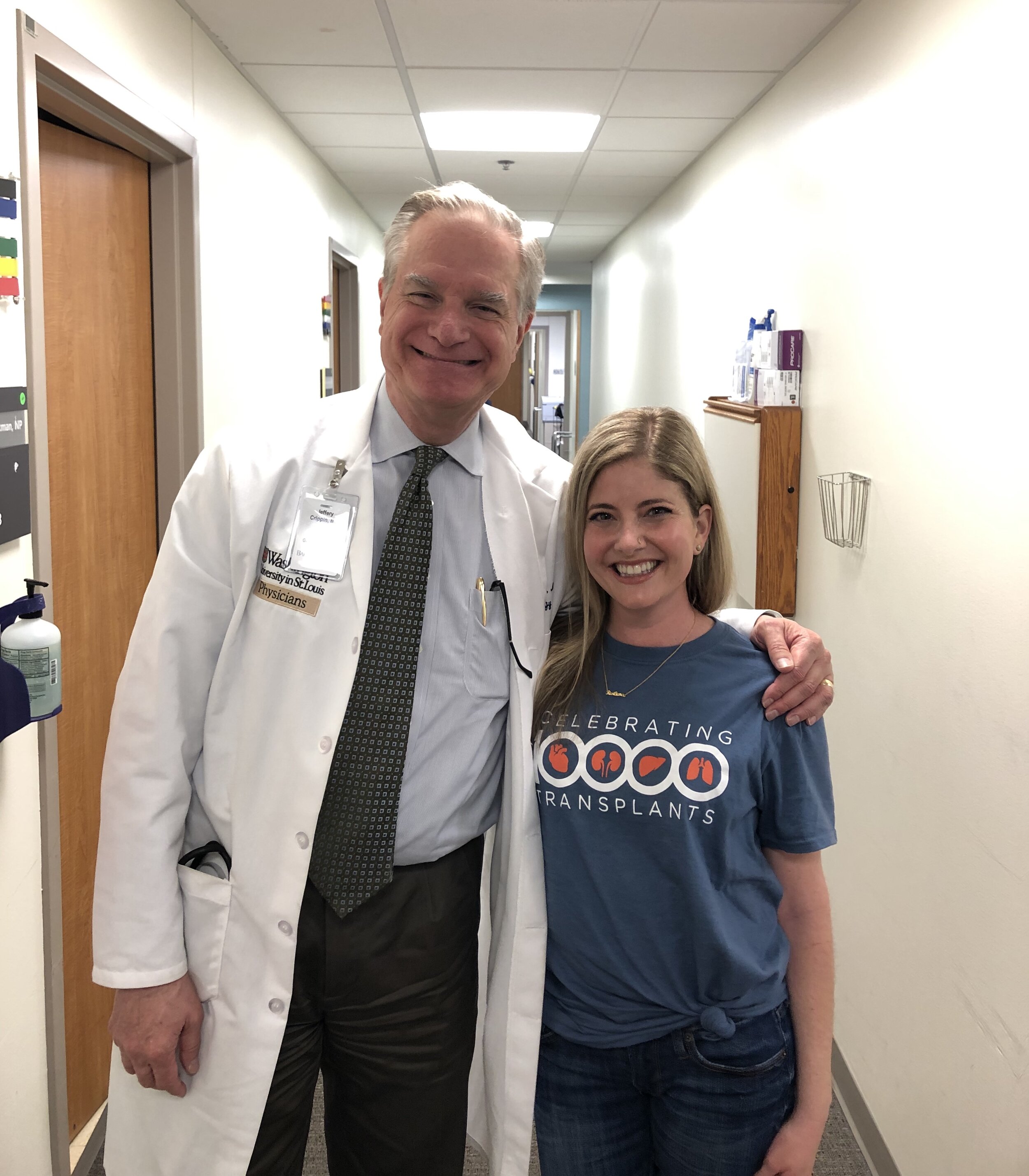 With hepatologist Dr. Crippin at Barnes Jewish on 5.2.19 for 9 month follow up.jpg