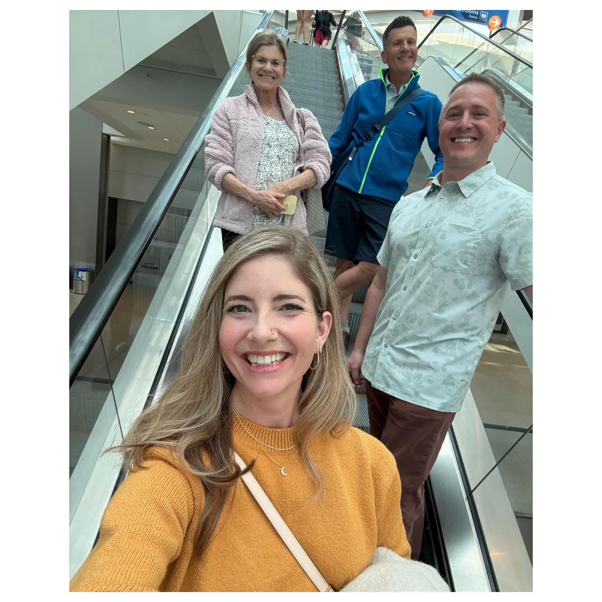 Now vs. one month ago. 🫶 After over 2.5 years, we&rsquo;re finally all together again! Having mom and dad here with me and Noah feels like the best kind of medicine as I continue to heal. 🙌

Just one month ago, life looked very different. 🏥 

I sp
