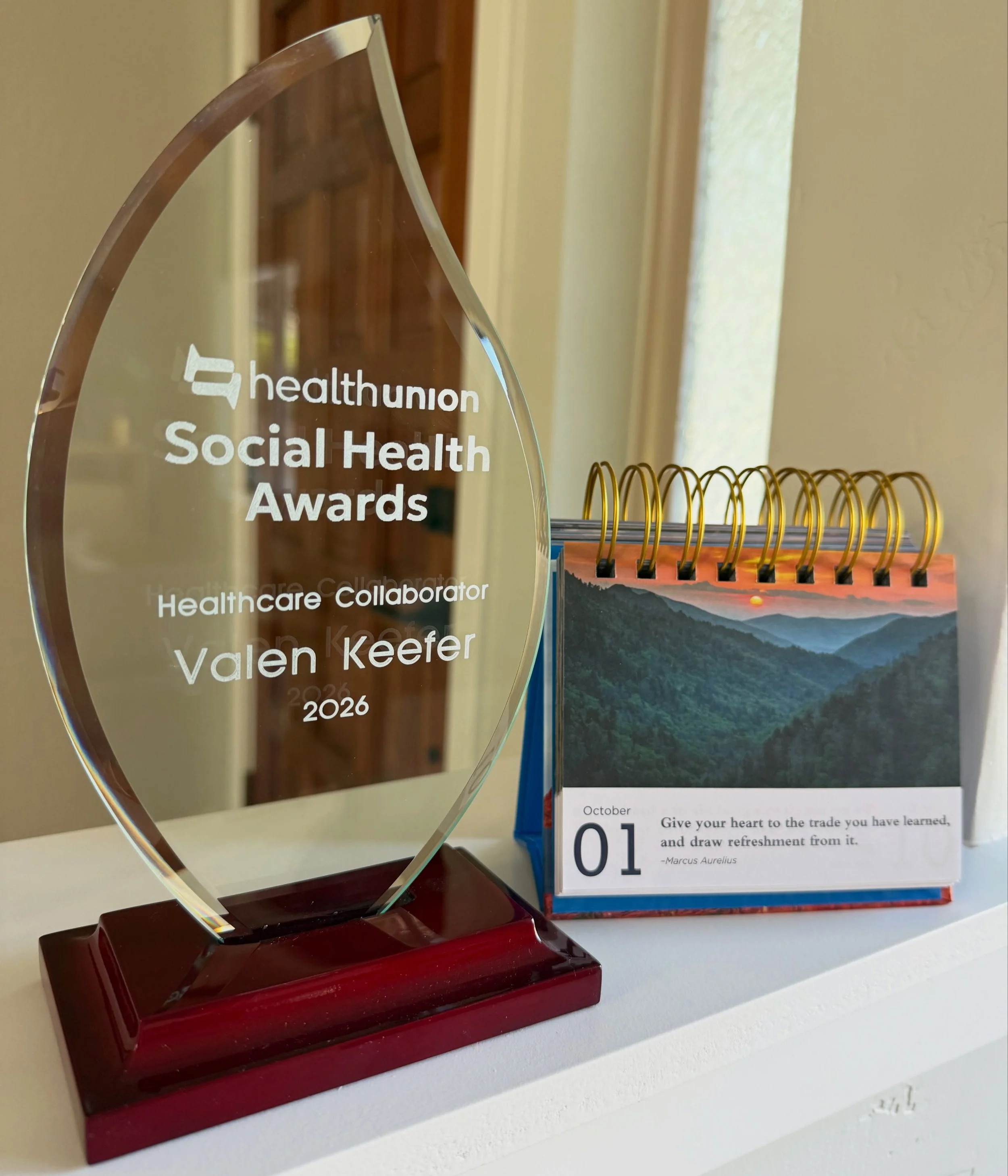 🏆 Excited to have this meaningful new addition to my office&mdash;and a daily reminder of the relationships, collaboration, and shared commitment behind the work I&rsquo;m so fortunate to do. 🙏

I&rsquo;m honored to receive Health Union&rsquo;s Hea