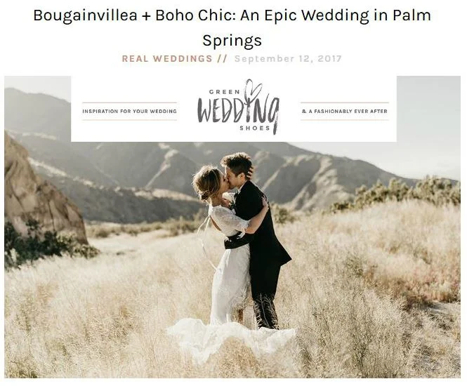 Palm Springs Wedding - Featured on Green Wedding Shoes