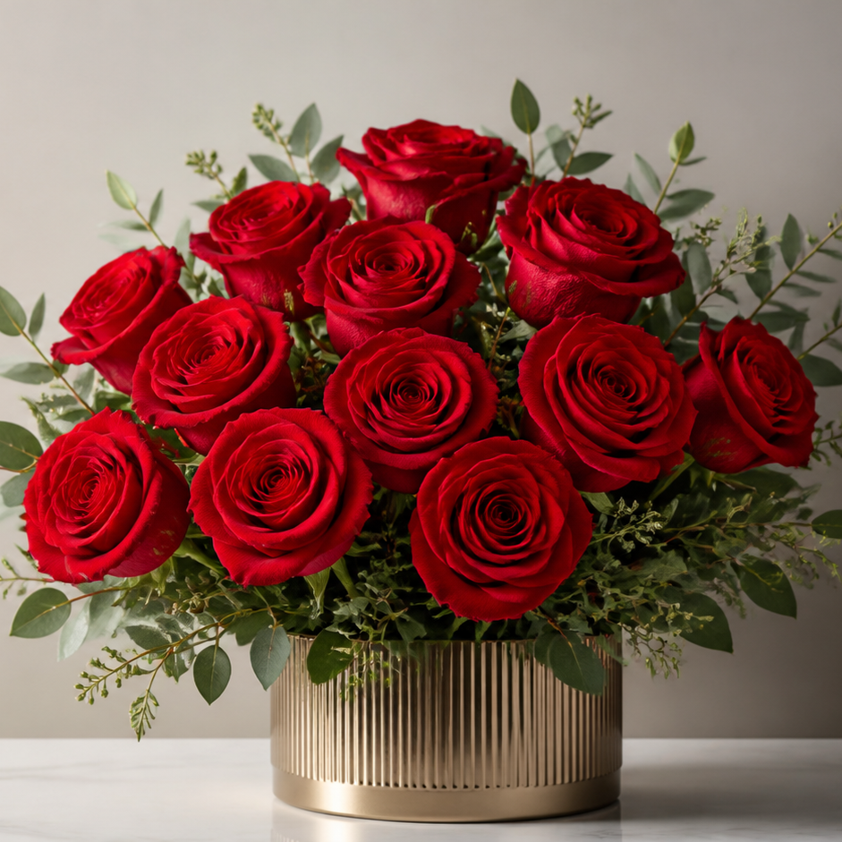 Classic 12 Stem Vase Arrangement