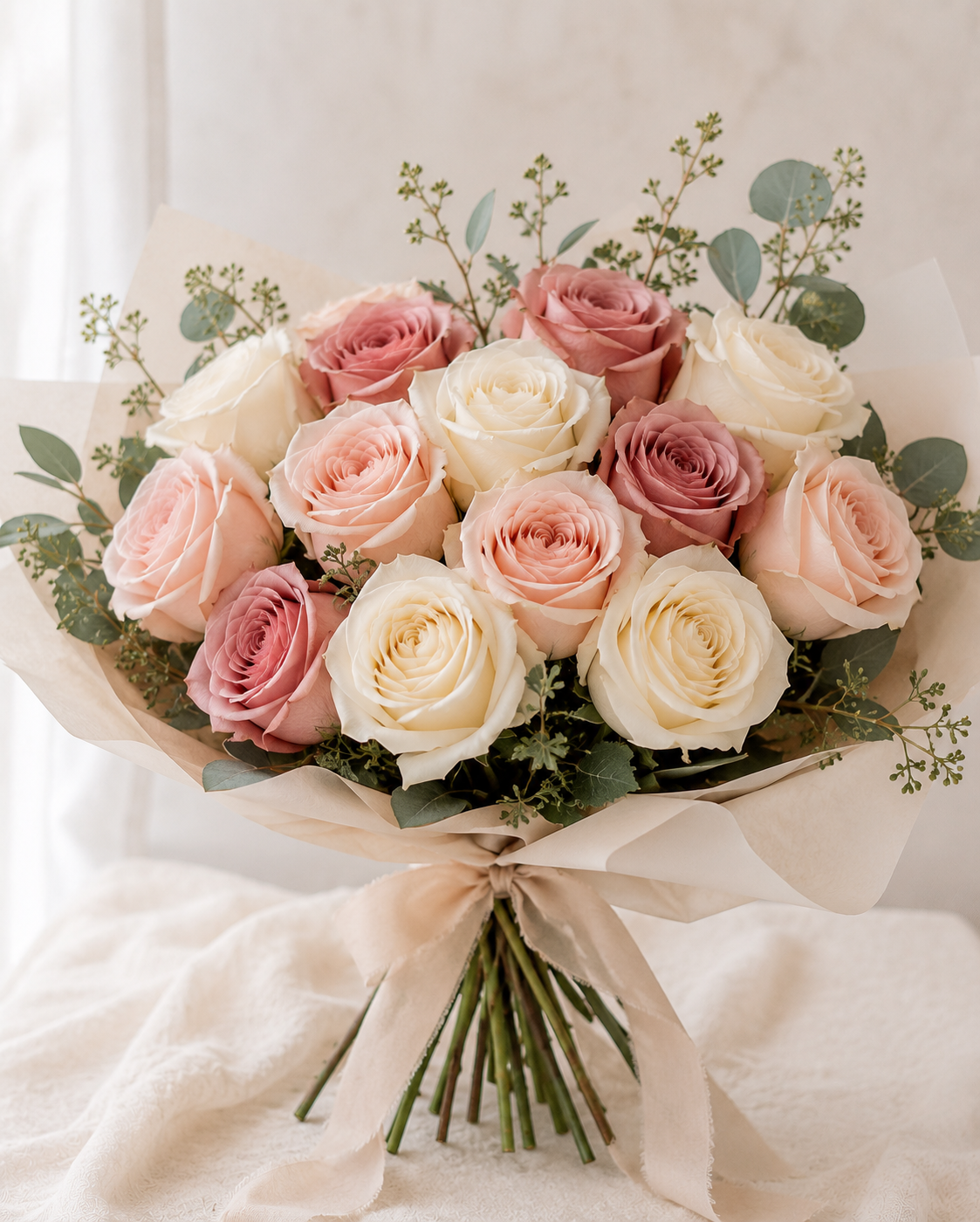 Classic 12 Stem Hand Tied Bouquet
