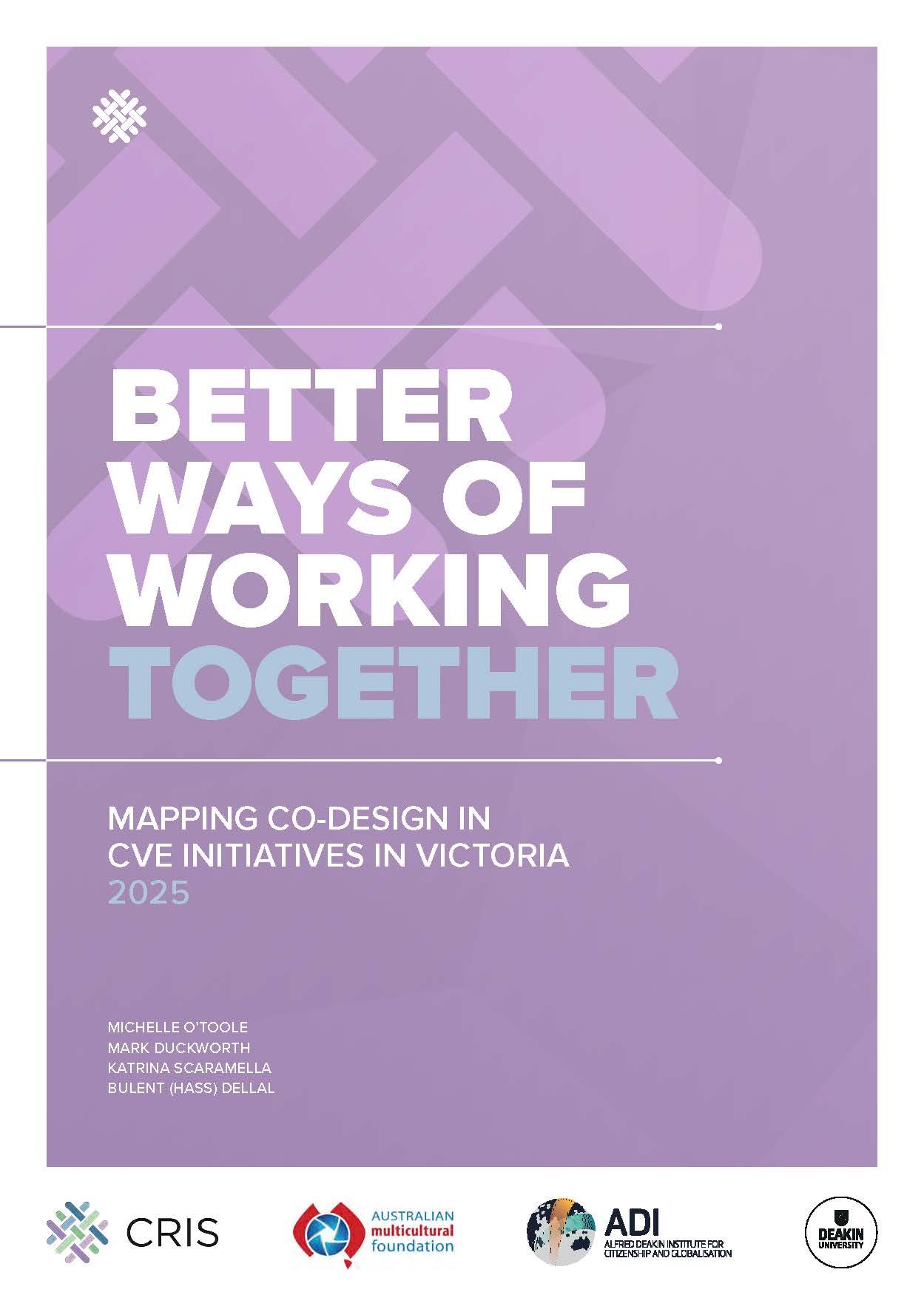 Mapping Co-Design in CVE Initiatives in Victoria