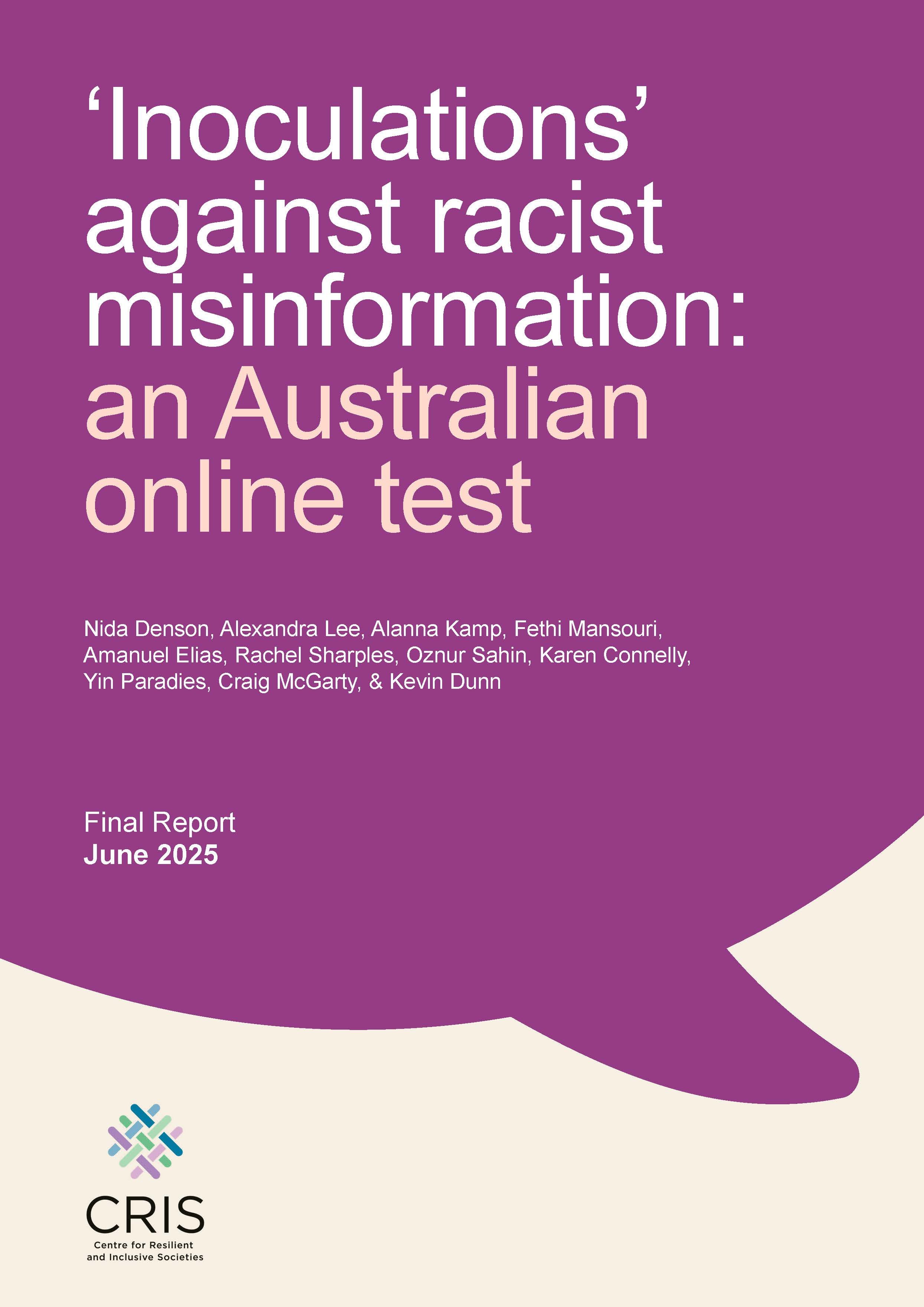 'Inoculations' against racist misinformation: an Australian online test