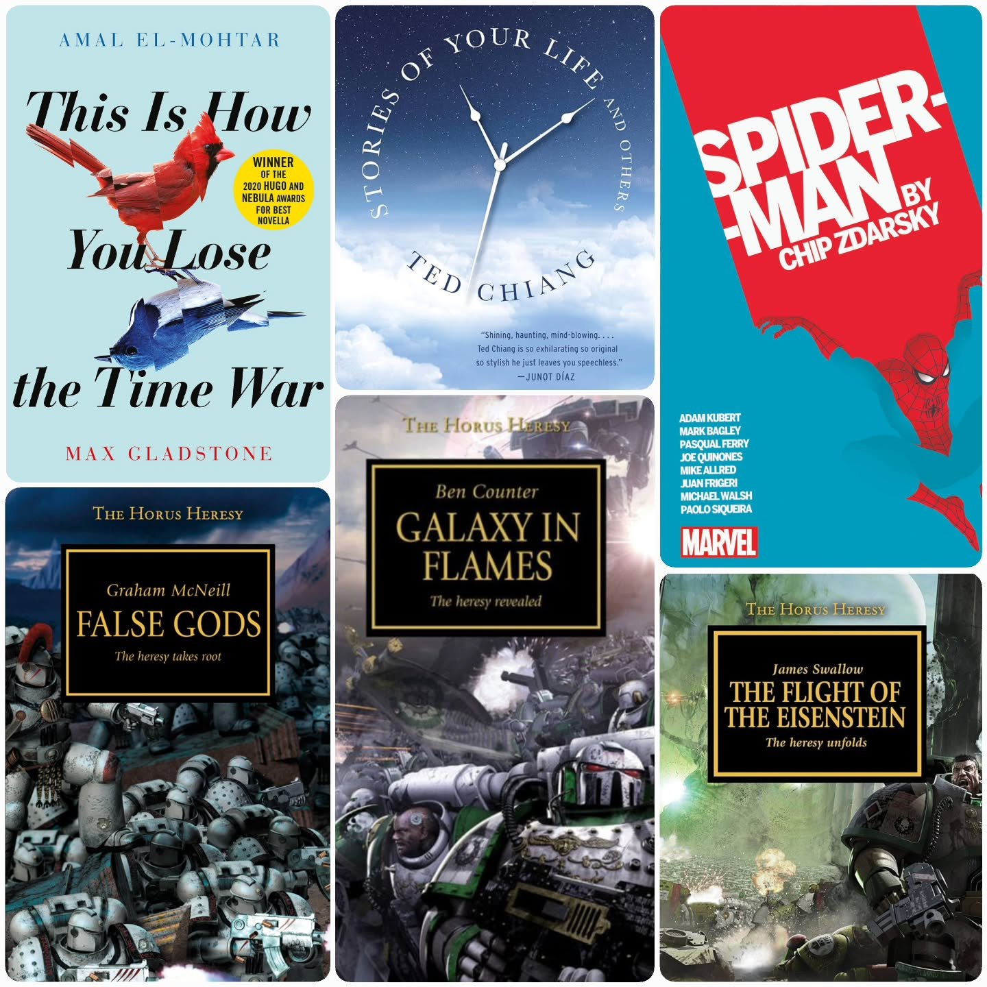 March was a busy reading/listening month. A novella, a full Marvel omnibus, and four audiobooks (including three novels and one collection of shorts/novelettes/novellas).

My abbreviated thoughts on each:

This Is How You Lose The Time War: 10/10, wi