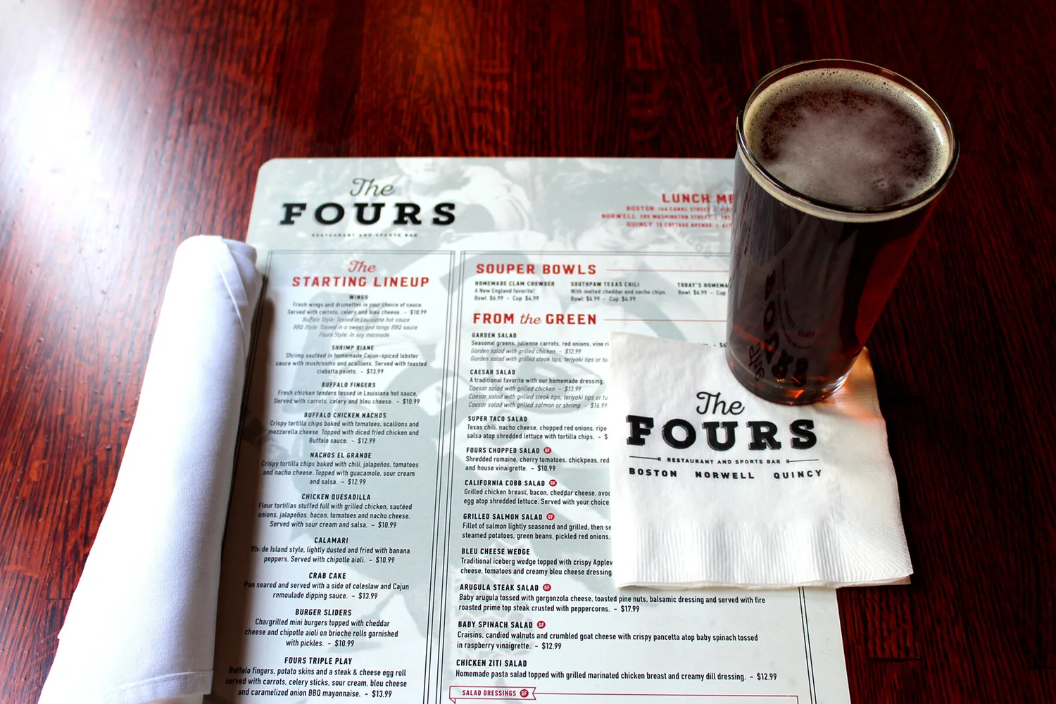 The Fours Restaurant Sports Bar Mh Design Co