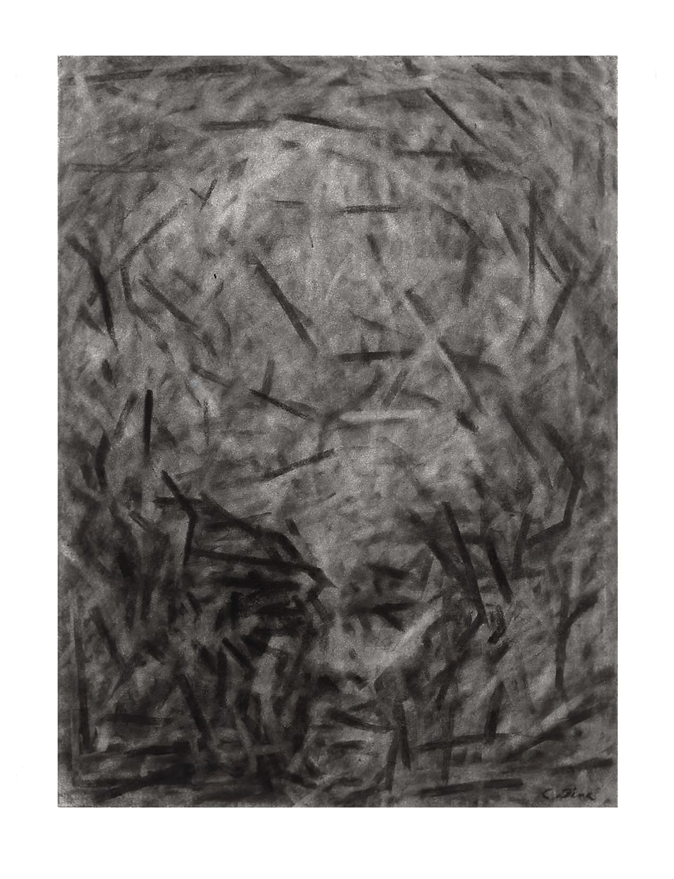  Untitled (self portrait), 1983 Charcoal on paper 30” x 22” 
