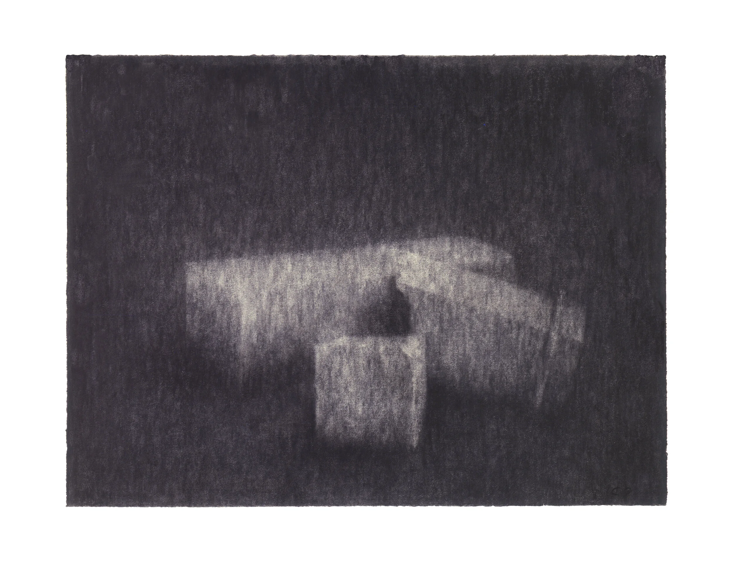  Fallen, 1984 Charcoal on paper 21” x 31” 