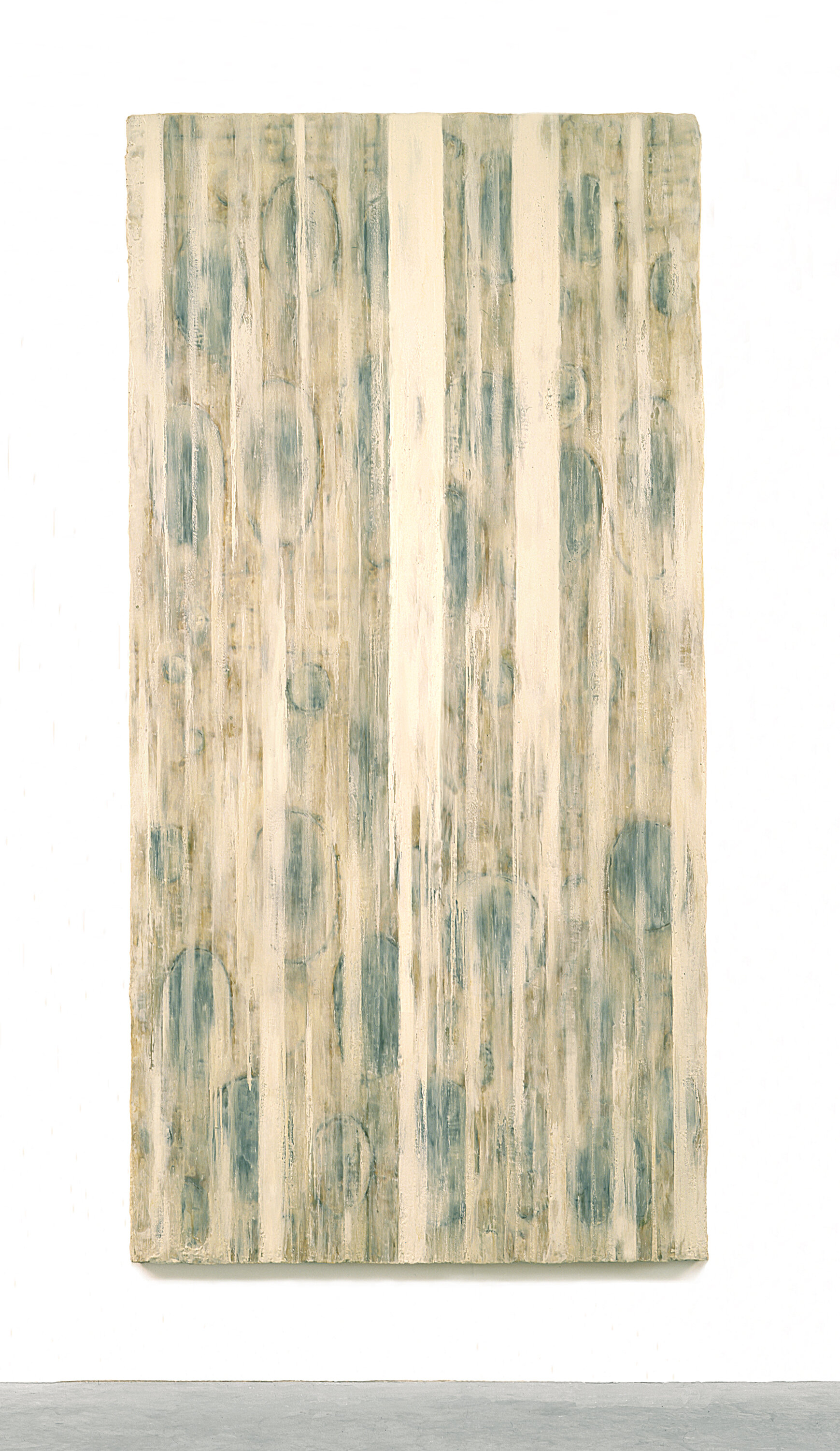  Readings Endgrains II, 1989 Encaustic and pigment on wood panel 96” x 48” 