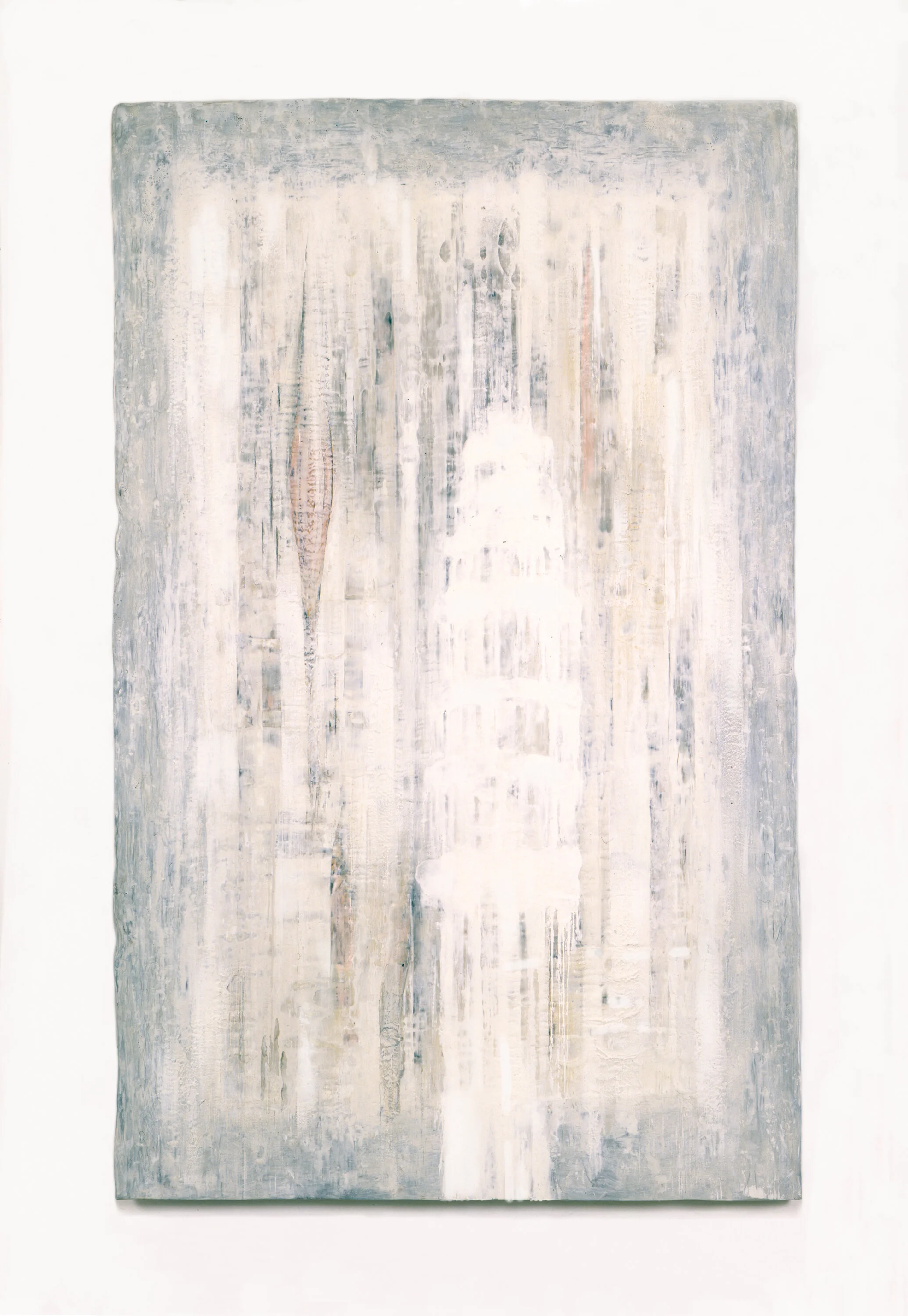  Second Skin, 1998 Encaustic and pigment on cement over wood 98” x 51” x 3.5” 